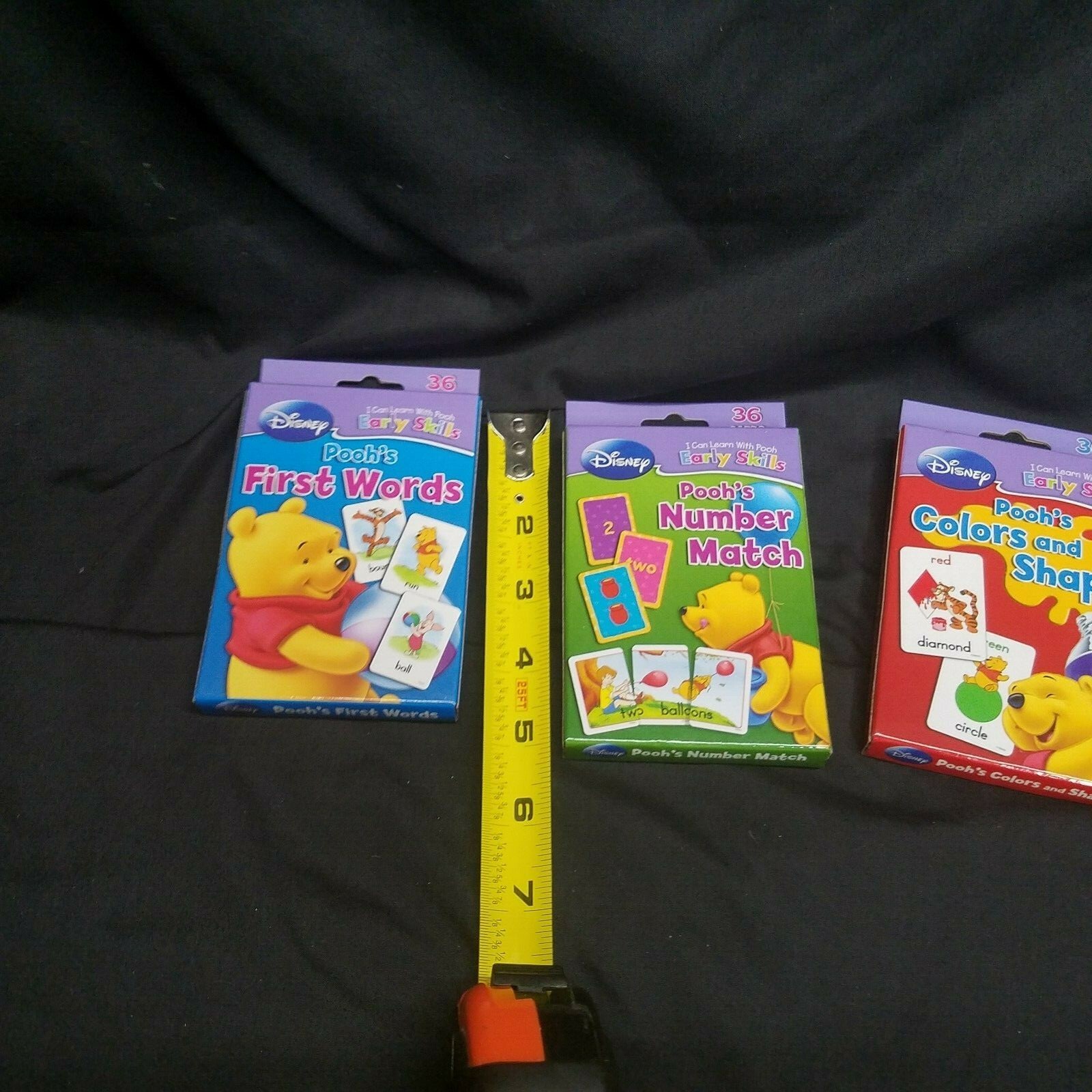Disney Pooh Flash Cards 36 X3 Pooh’s Number Match Shapes and Colors 1st Words