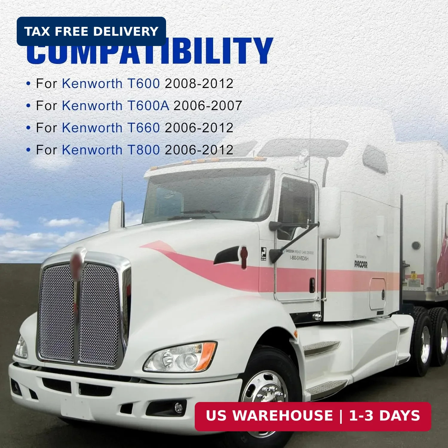 1 Pair Windshield Wiper Arm Compatible with Kenworth T600 T600A T660 T800, 2006-