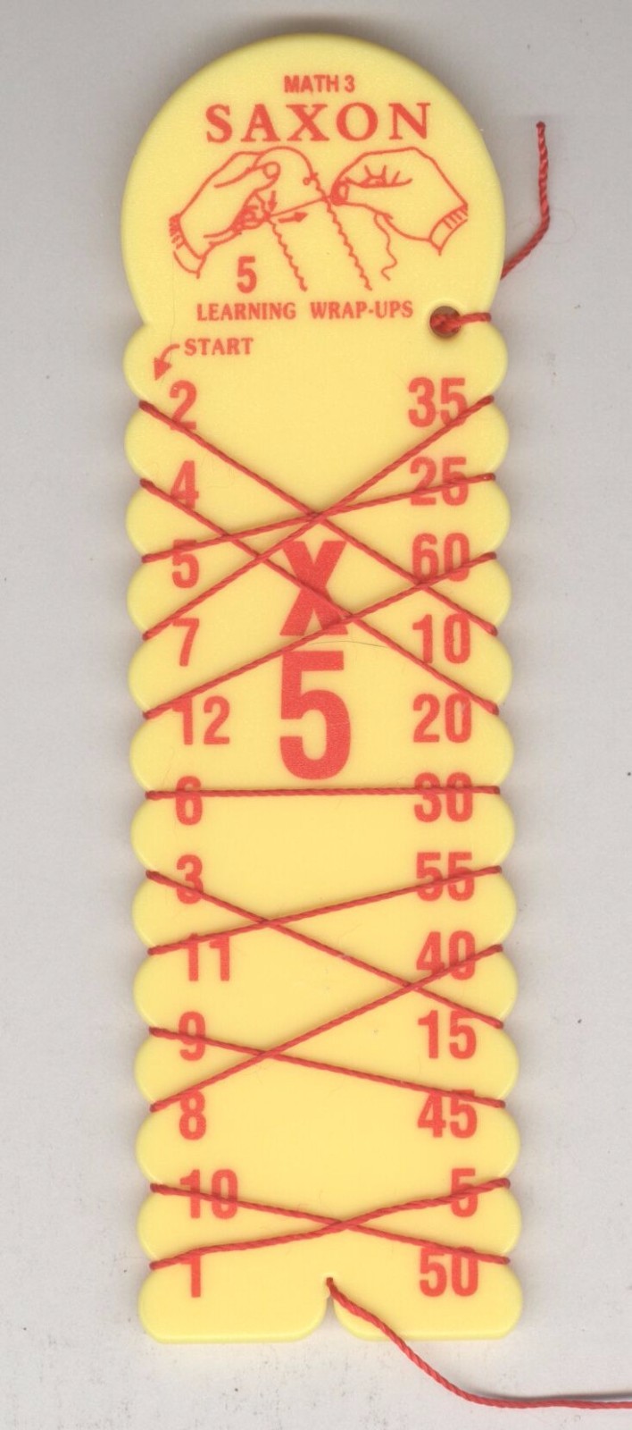 Replacement x5 For Saxon Math 3 Learning Wrap-Ups Multiplication Practice