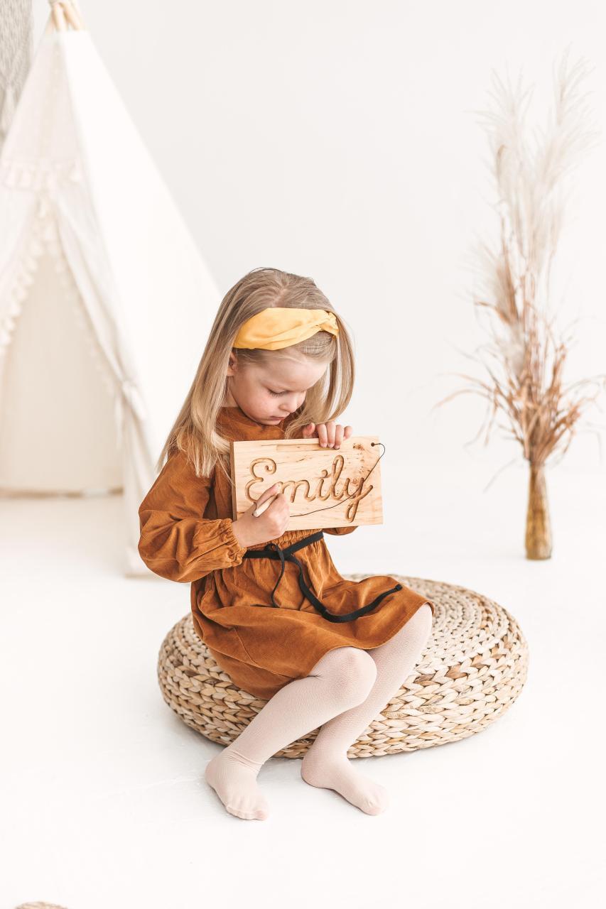 Tracing Name Board Custom Learning Toys Toddler Kindergarten Preschool wooden