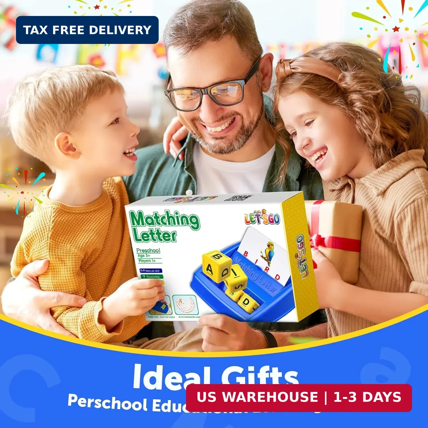 Learning Games for Kids Ages 3-8, Matching Letter Game for Kids Toys Ages 3-8 Ed