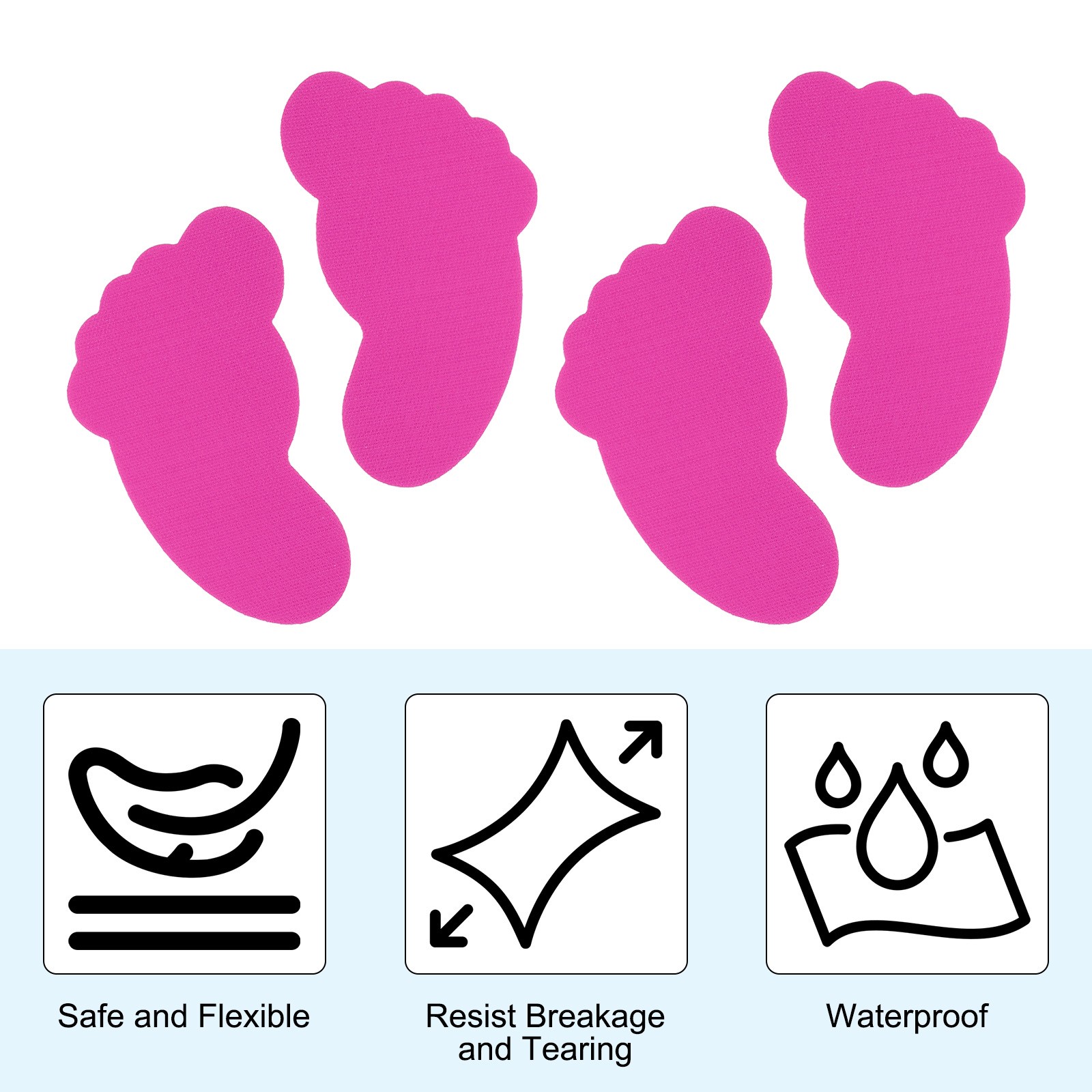 36 Pairs Foot Shaped Carpet Markers, Nylon Floor Spots Markers, Pink