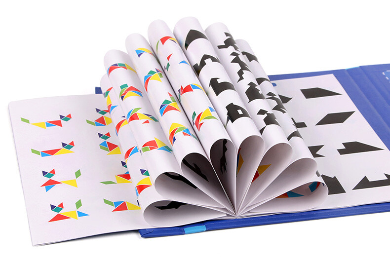 Tangrams & T-Puzzle Magnetic Travel Set Dry Erase & Reference Booklet Included