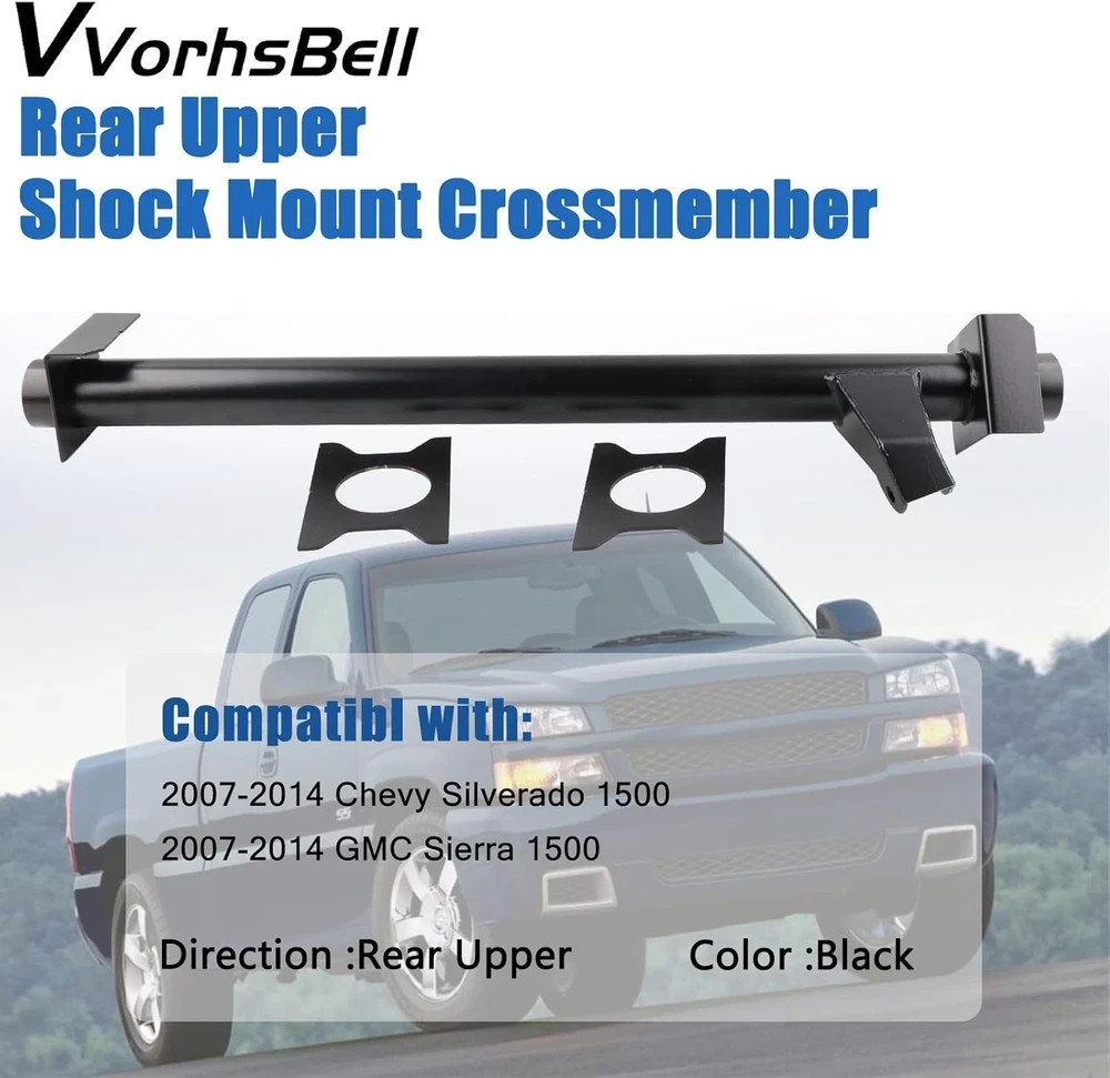Rear Upper Shock Mount Crossmember Compatible with 2007-2014 Chevy Silvera