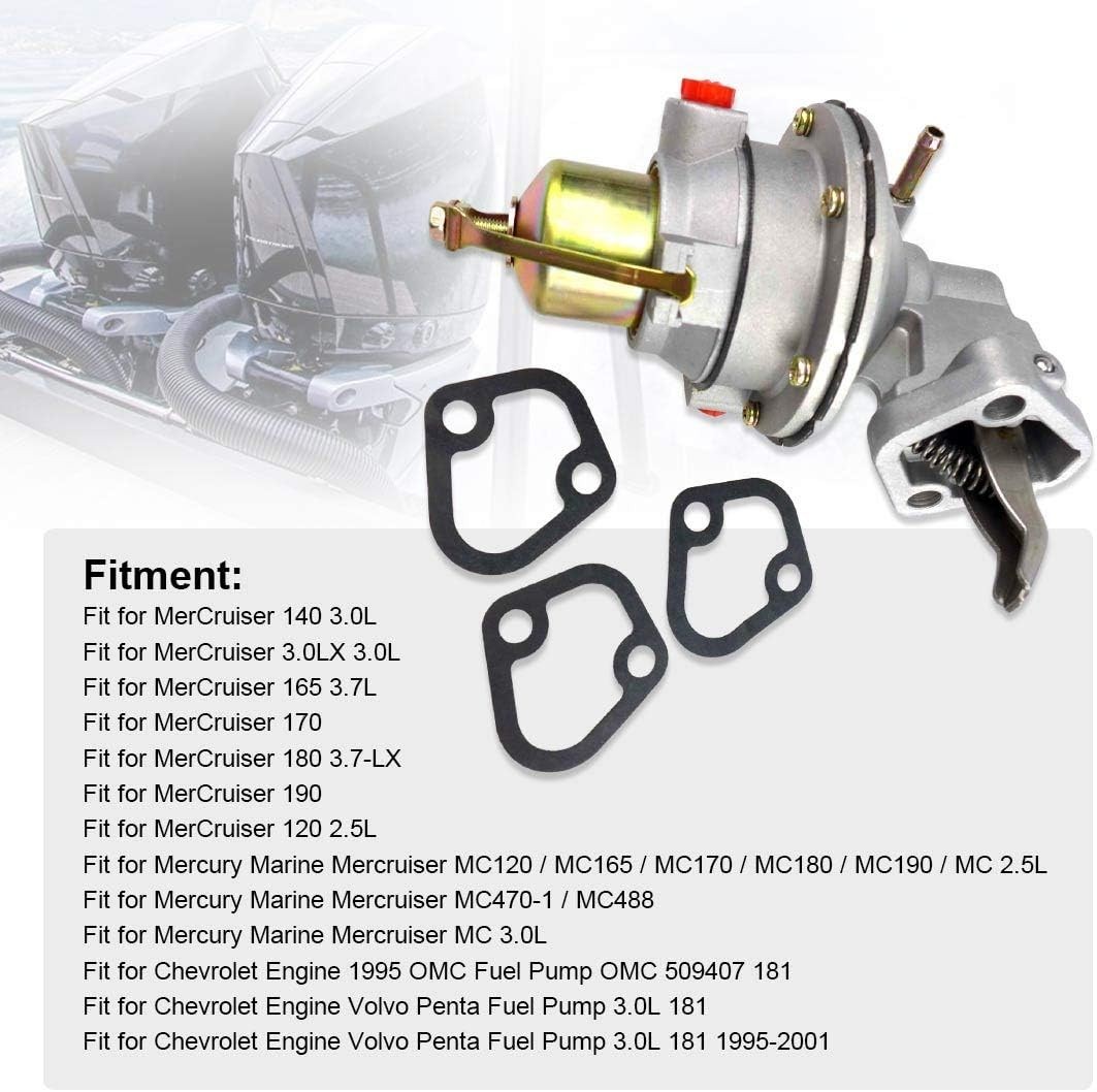 Mechanical Fuel Pump Fits for MerCruiser Mercury Marin MC120 MC165 MC170 MC18…