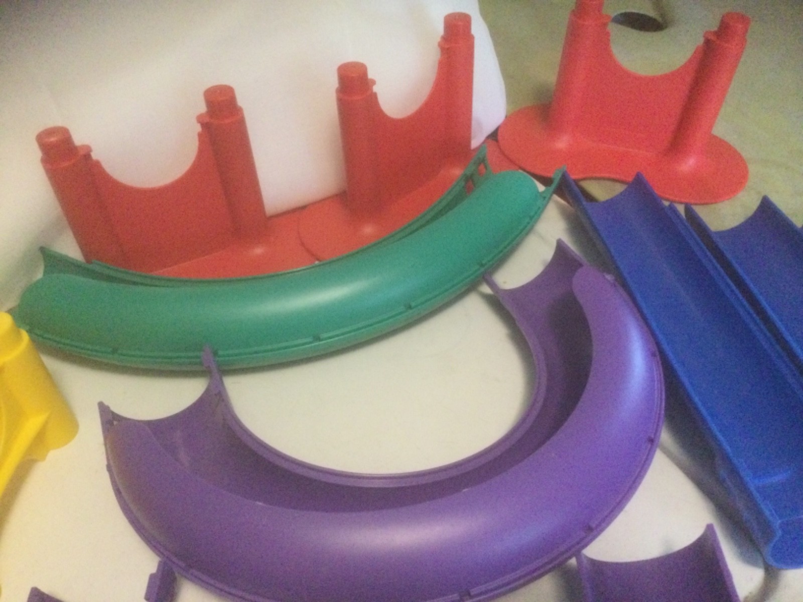 Stem Toy/LakeShore Educ.Suspension Marble Run,Ball/Car Track 17Lg.Pcs See video