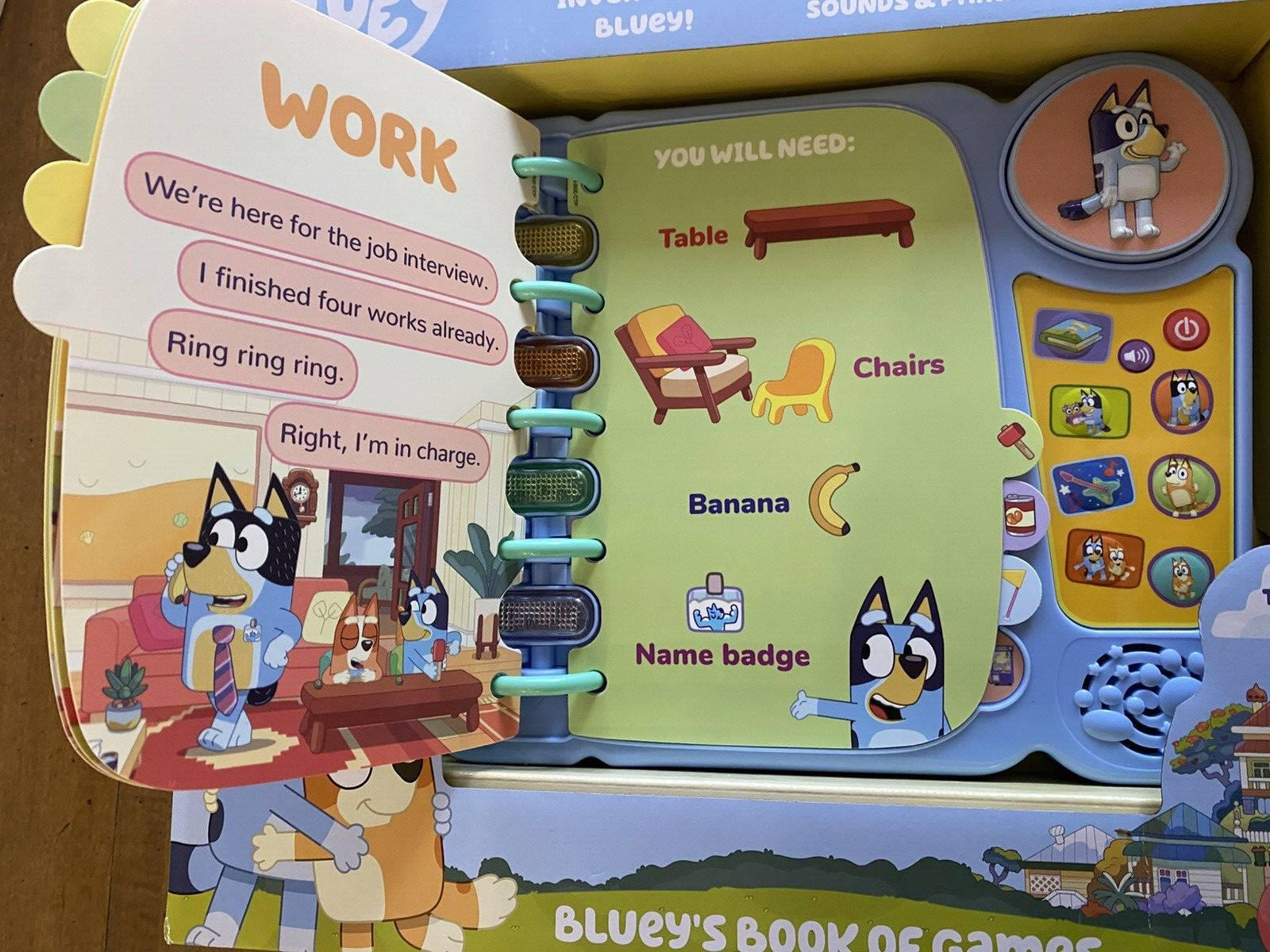 VTech Bluey’s Book of Games, Interactive Pretend-Play Book for Preschoolers