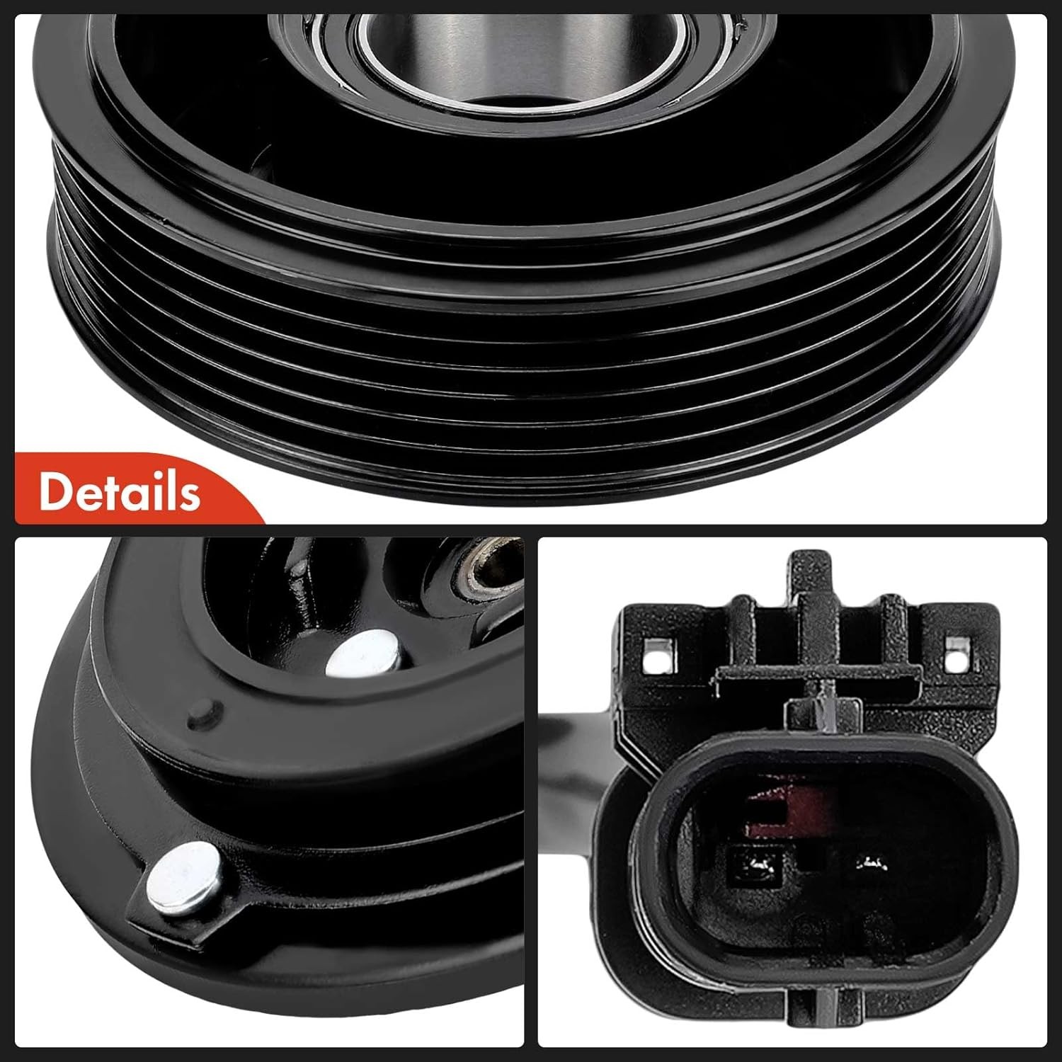 A-Premium Air Conditioner AC Compressor Clutch Kit Compatible with Chevrolet Cru