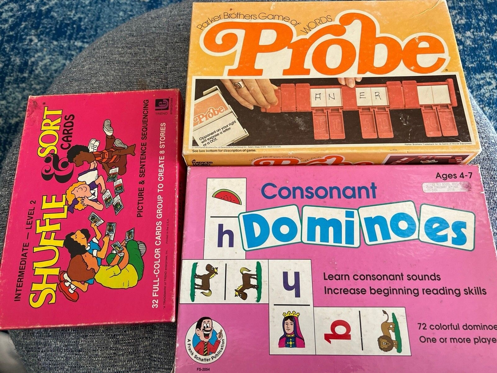 Vintage 1970s 1980s Children’s Learning Educational Word/Reading Games Lot