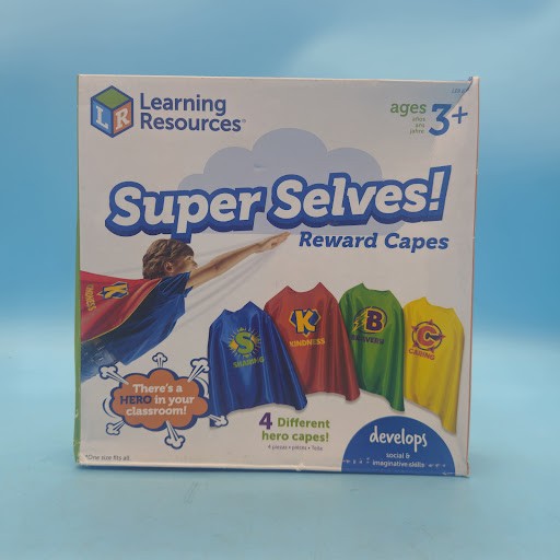 Learning Resources Super Selves! Reward Capes 4 Pack Kids Ages 3+ New Open Box