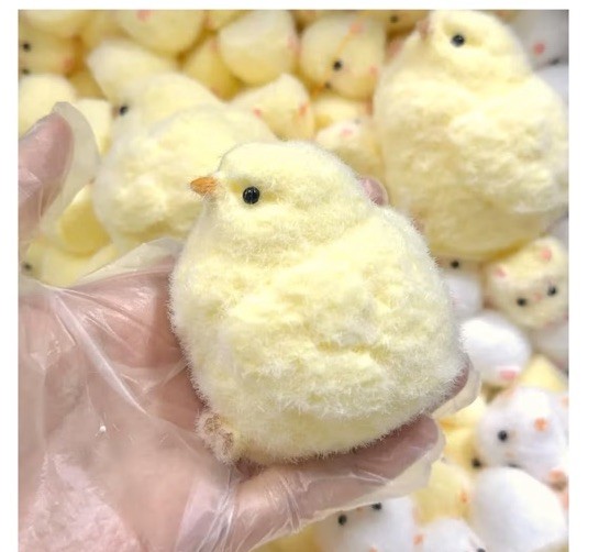 FauKait Handmade Chick Squishy Toy Ultra Soft Silicone Stress Relief White