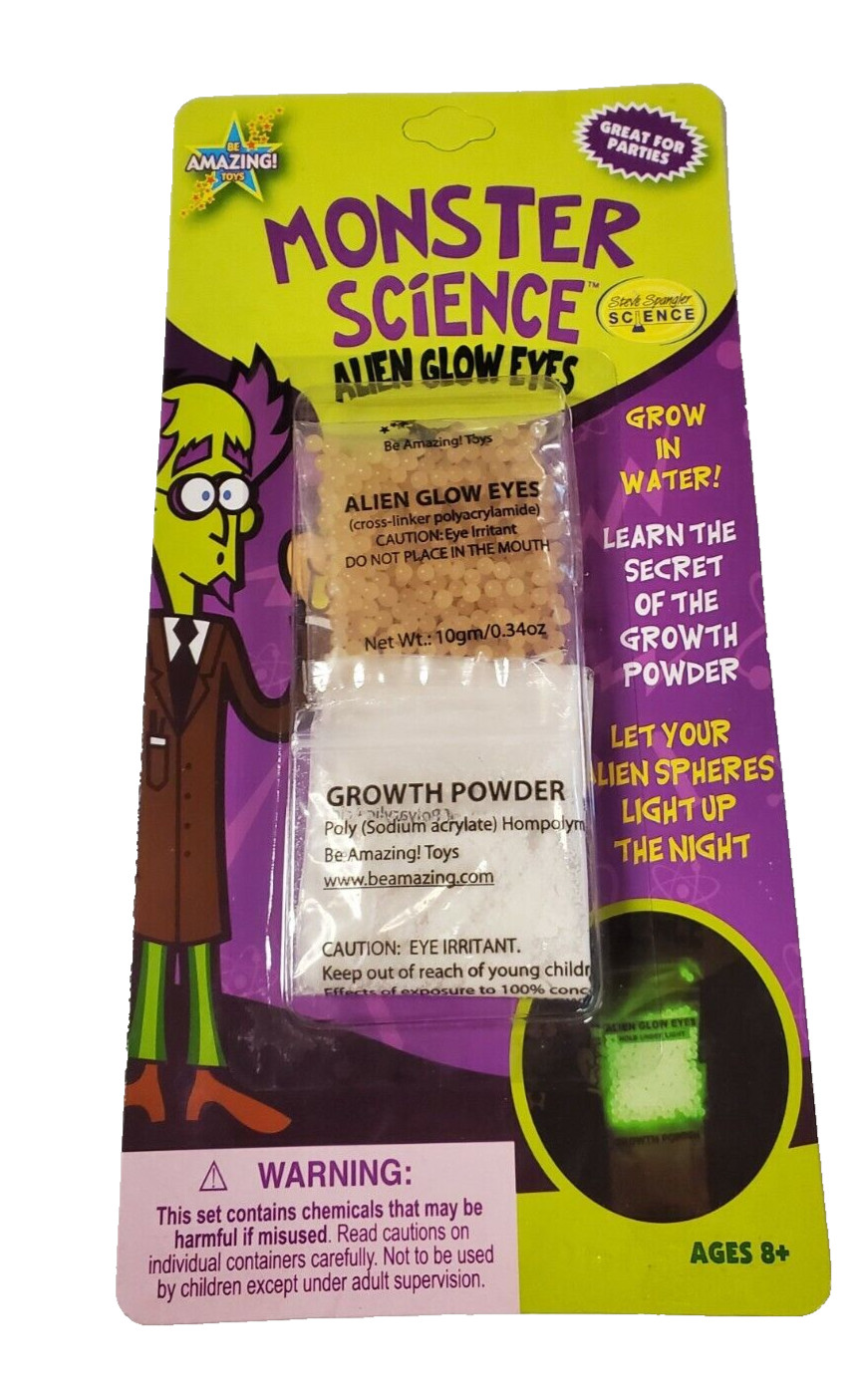 Monster Science Alien Glow in Dark Eyes Fun Experiment Slippery Balls