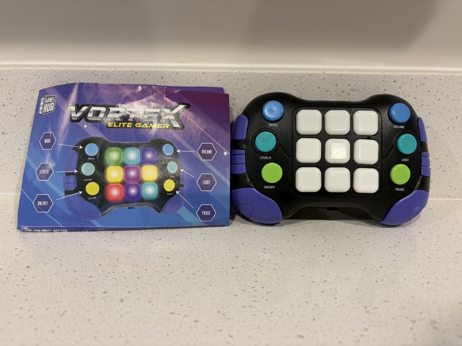 Vortex Elite Electronic Handheld Game Toy RMS 5 Modes Memory Game