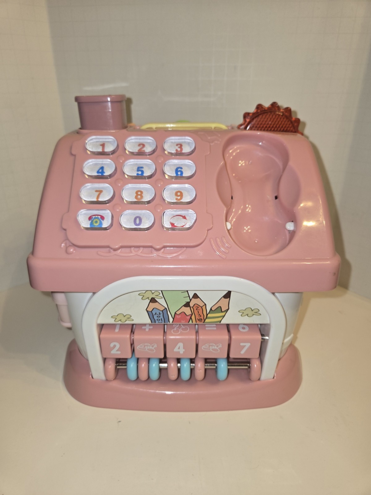 Interactive Toy House Number Pad Abacus Busy Board Learning 9″ No Phone ..Video