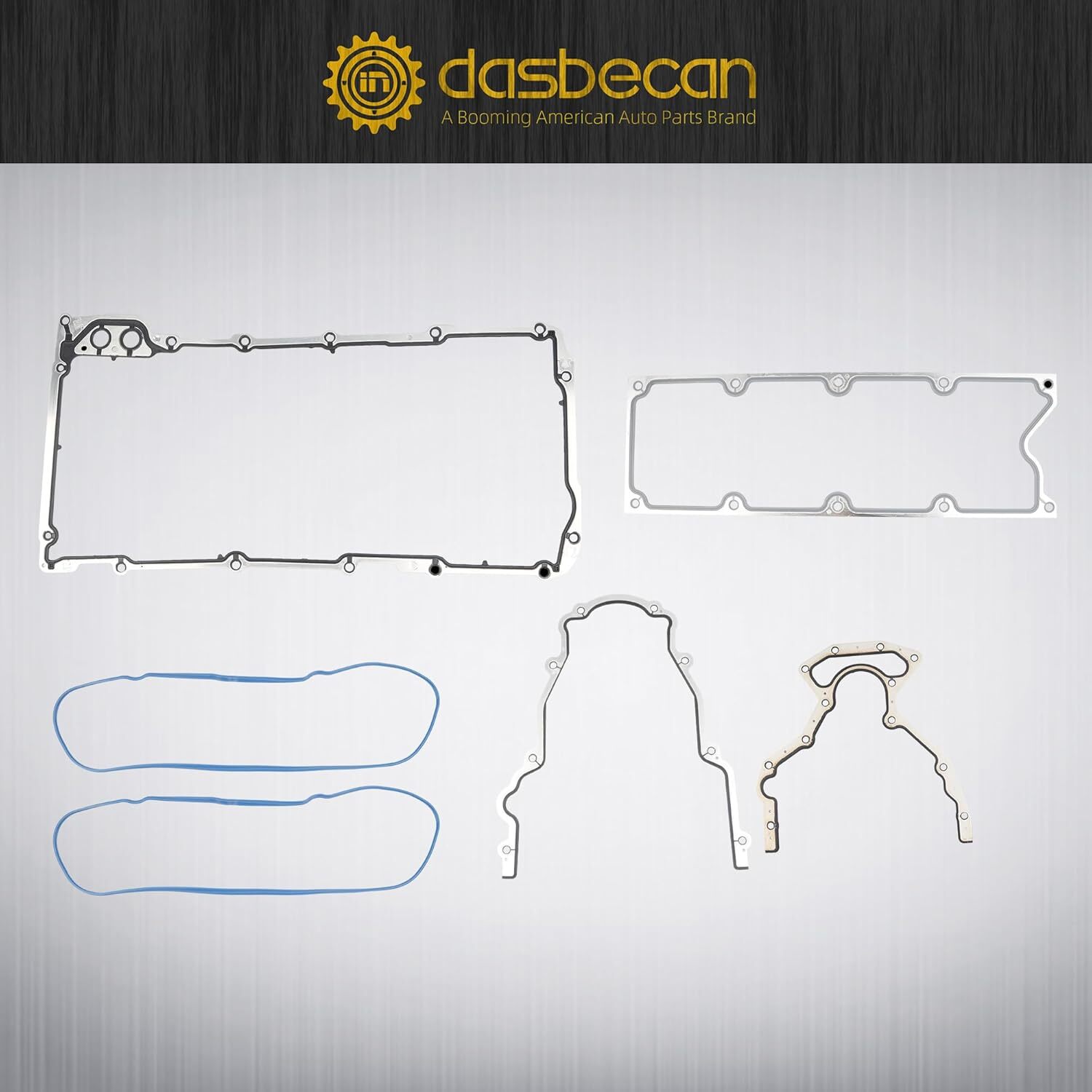 Dasbecan Full Cylinder 5.3 Head Gasket Set with ES72220 Bolts Intake Exhaust