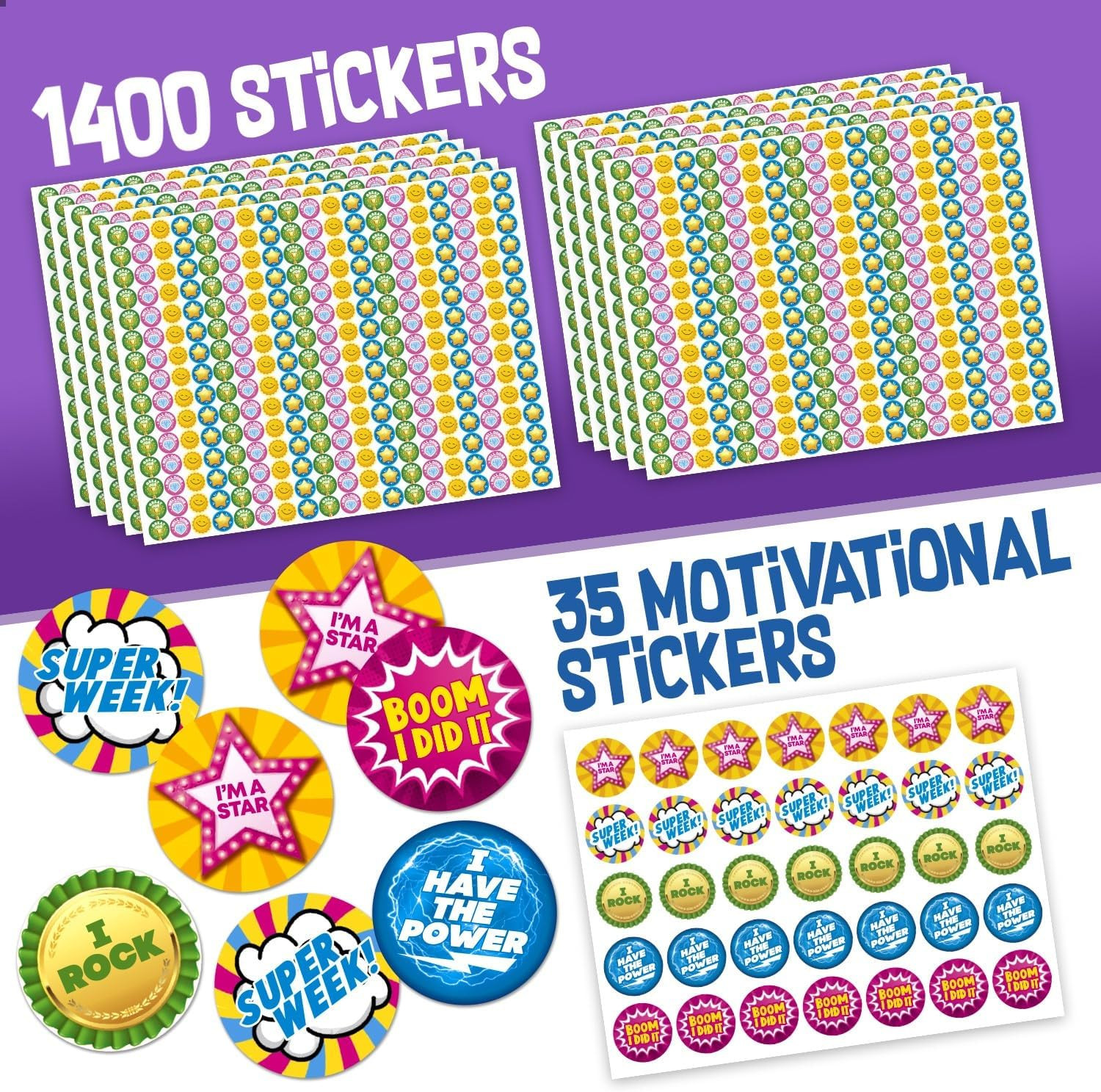 Behavior Reward Chart Pad with 26 Chore Charts and 2800 Stickers for Kids