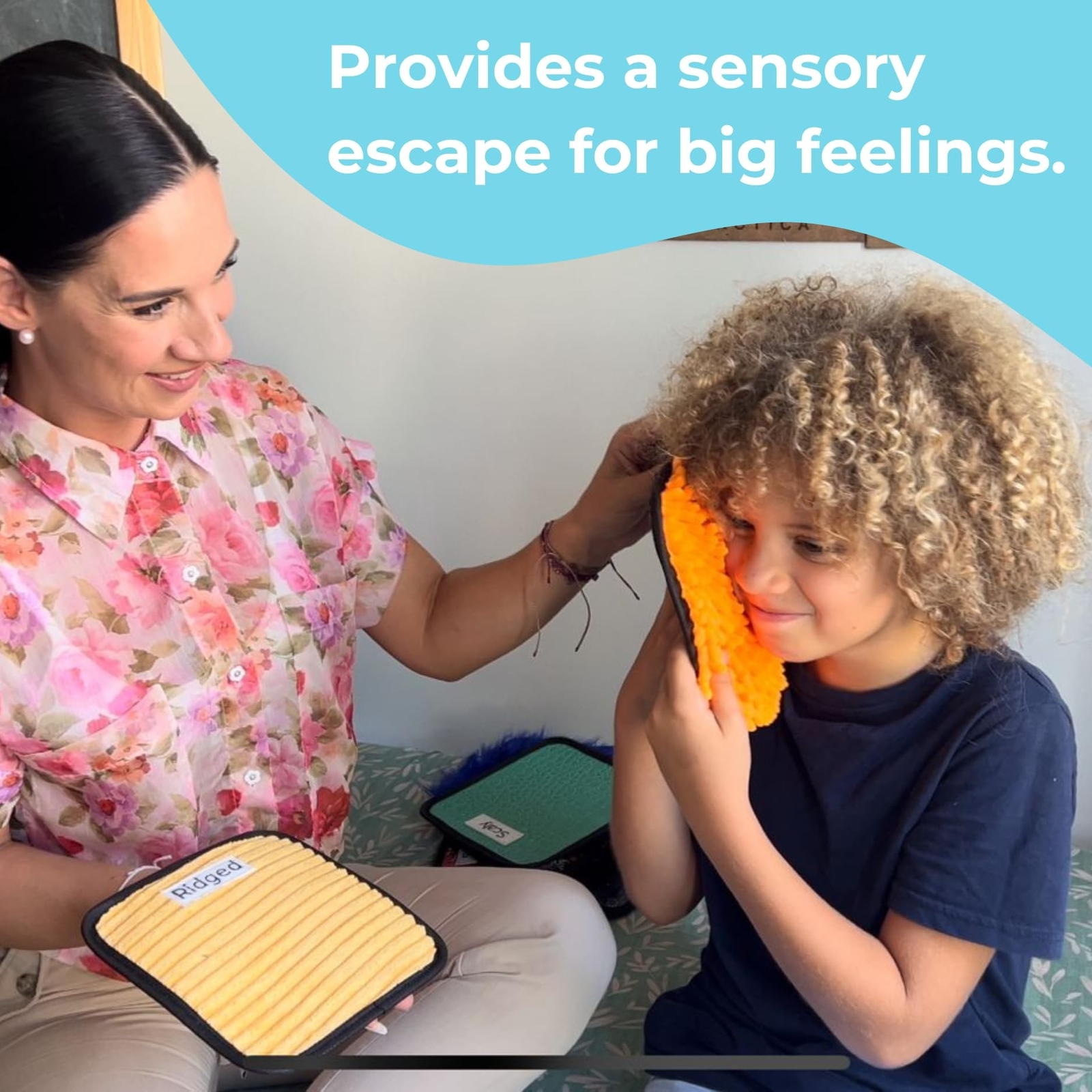 9 Labeled Sensory Mats w/Lesson Plans, Sensory Toys for Kids with Autism, Aut…