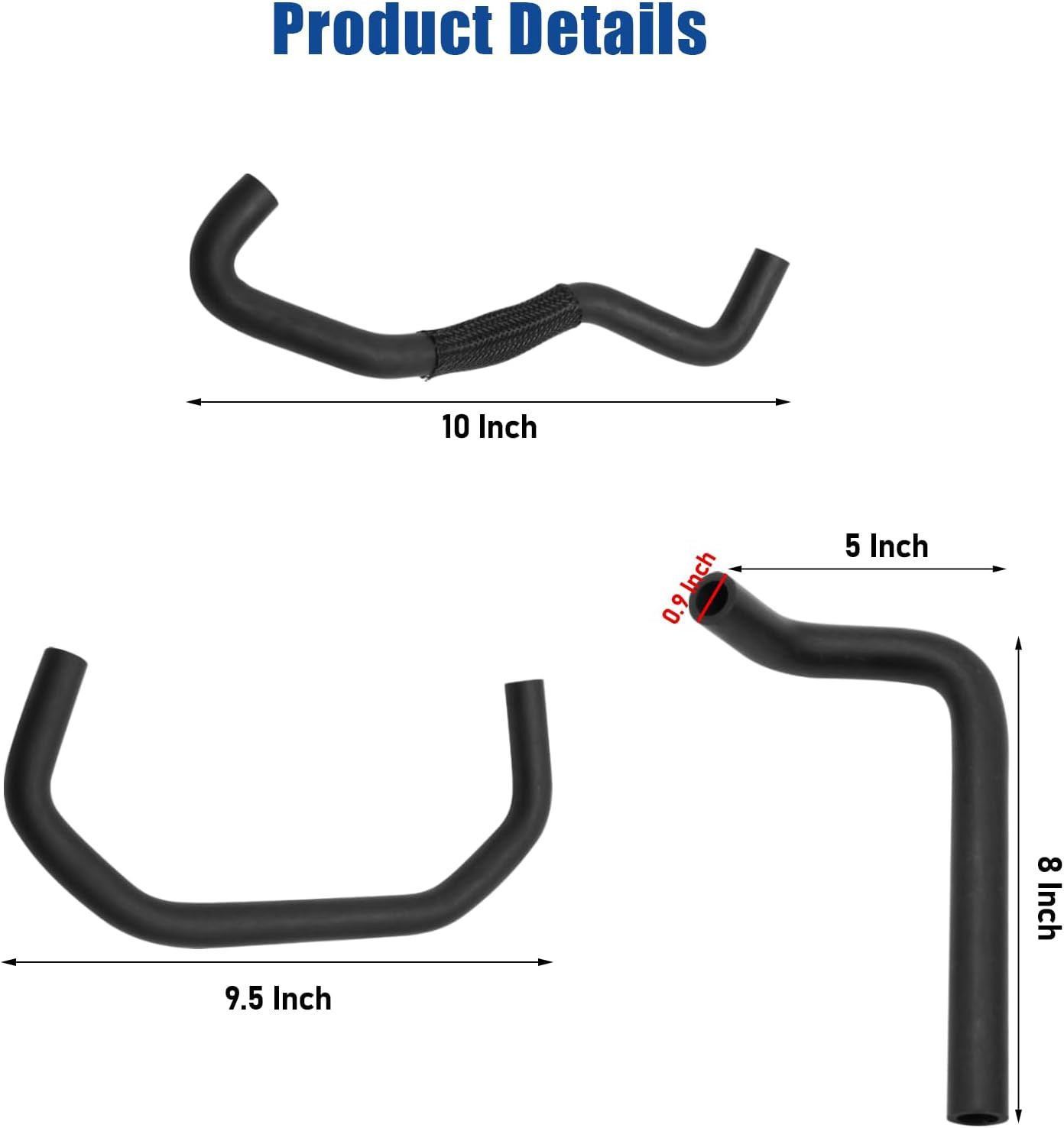 Jaronx 3PCS Breather Hoses Compatible with Nissan Pathfinder 2005-2012 | Frontie