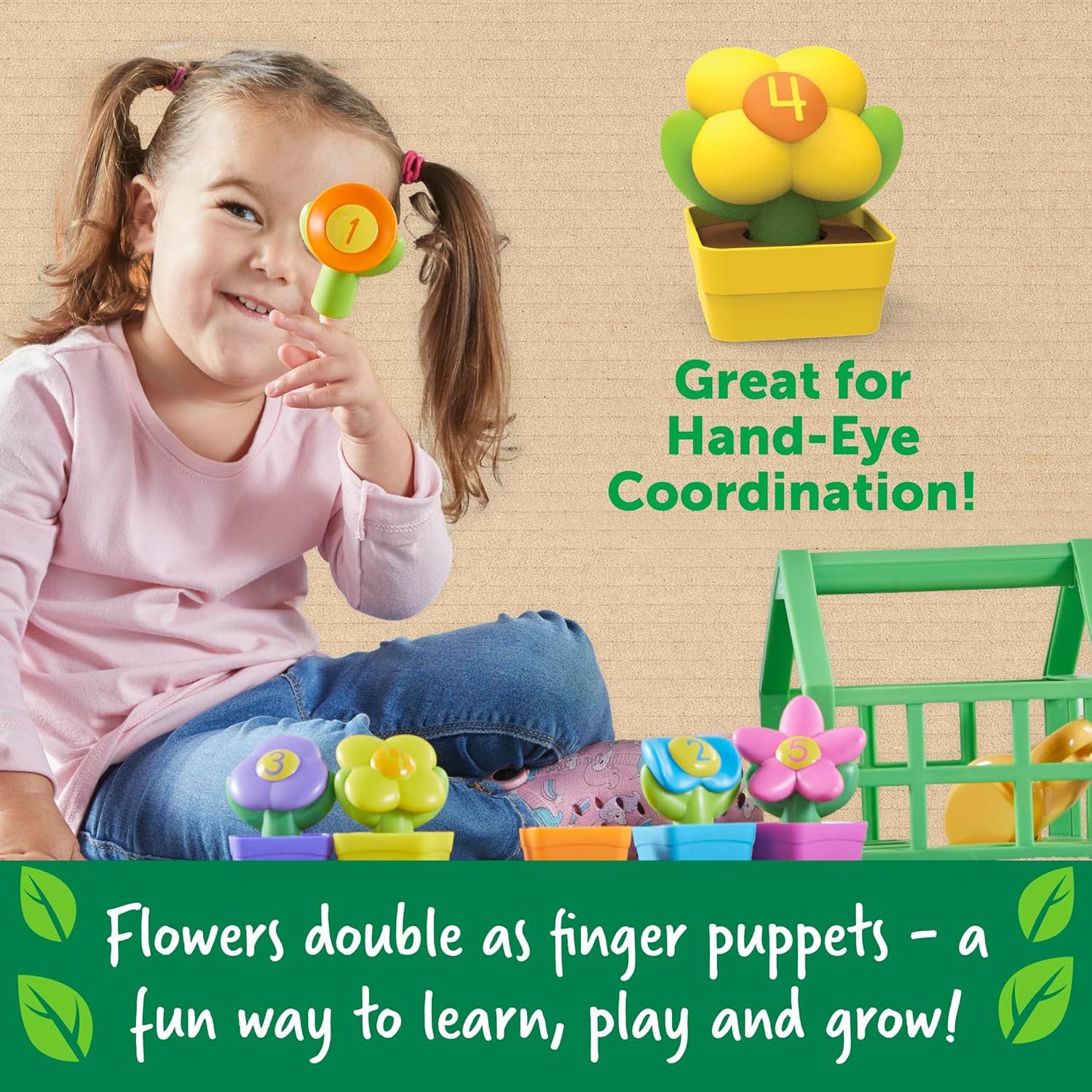 Growing Greenhouse Color & Number Playset – 12 Pieces, Ages 18 Months +, Prescho