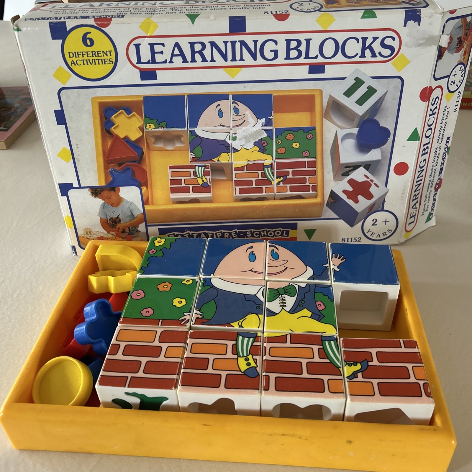 Battat Pre School Learning Blocks Puzzles Shape Sorter Numbers Missing 1 Piece