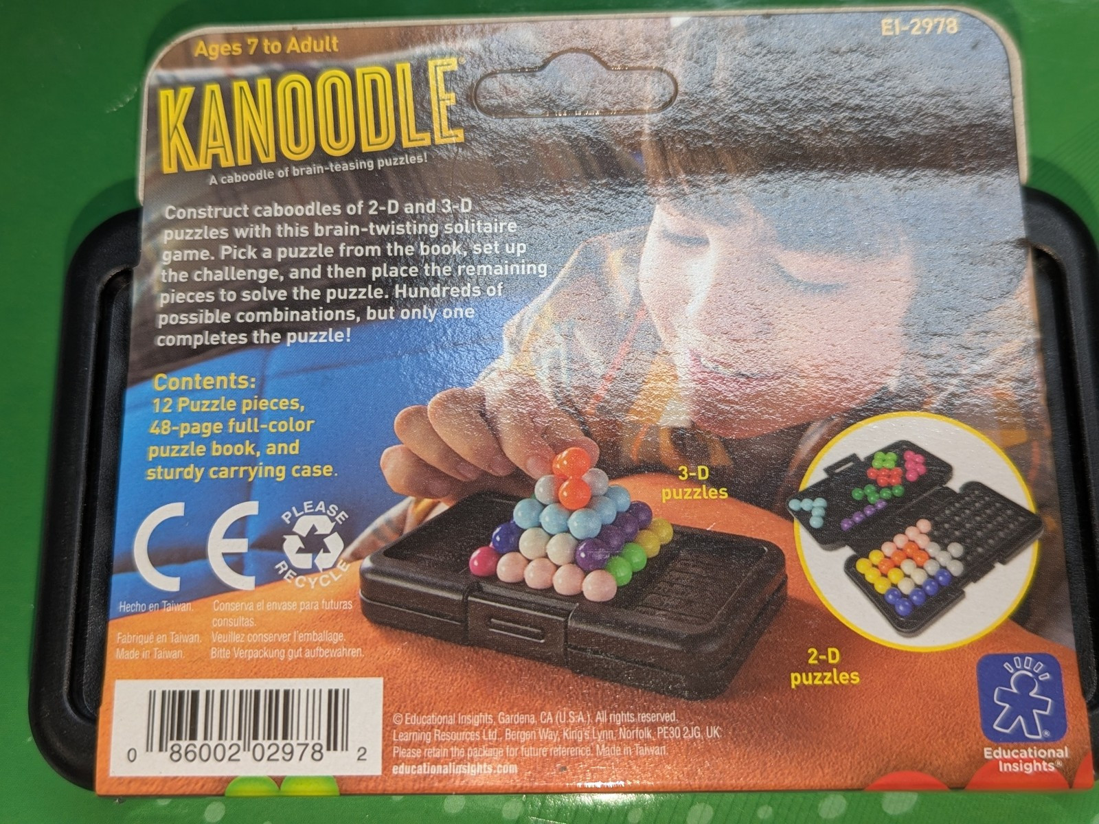 New Kanoodle 3D Brain Teaser Puzzle for Ages 7+ Brain Exercise Games Educational