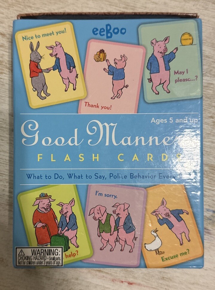eeBoo Good Manners Conversation Flash Cards Boxed Set