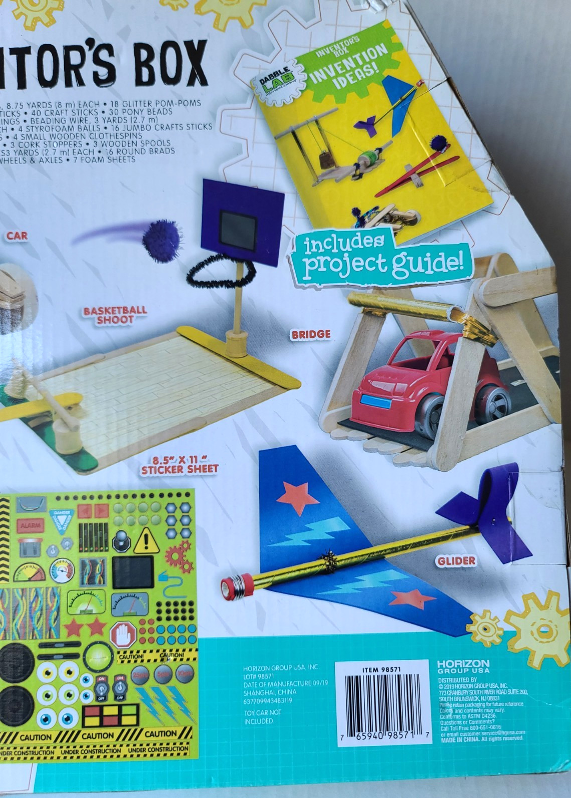 Dabble Lab Kids Inventor’s Box 250+ Pieces Fun Educational Crafts Ages 8+ NEW