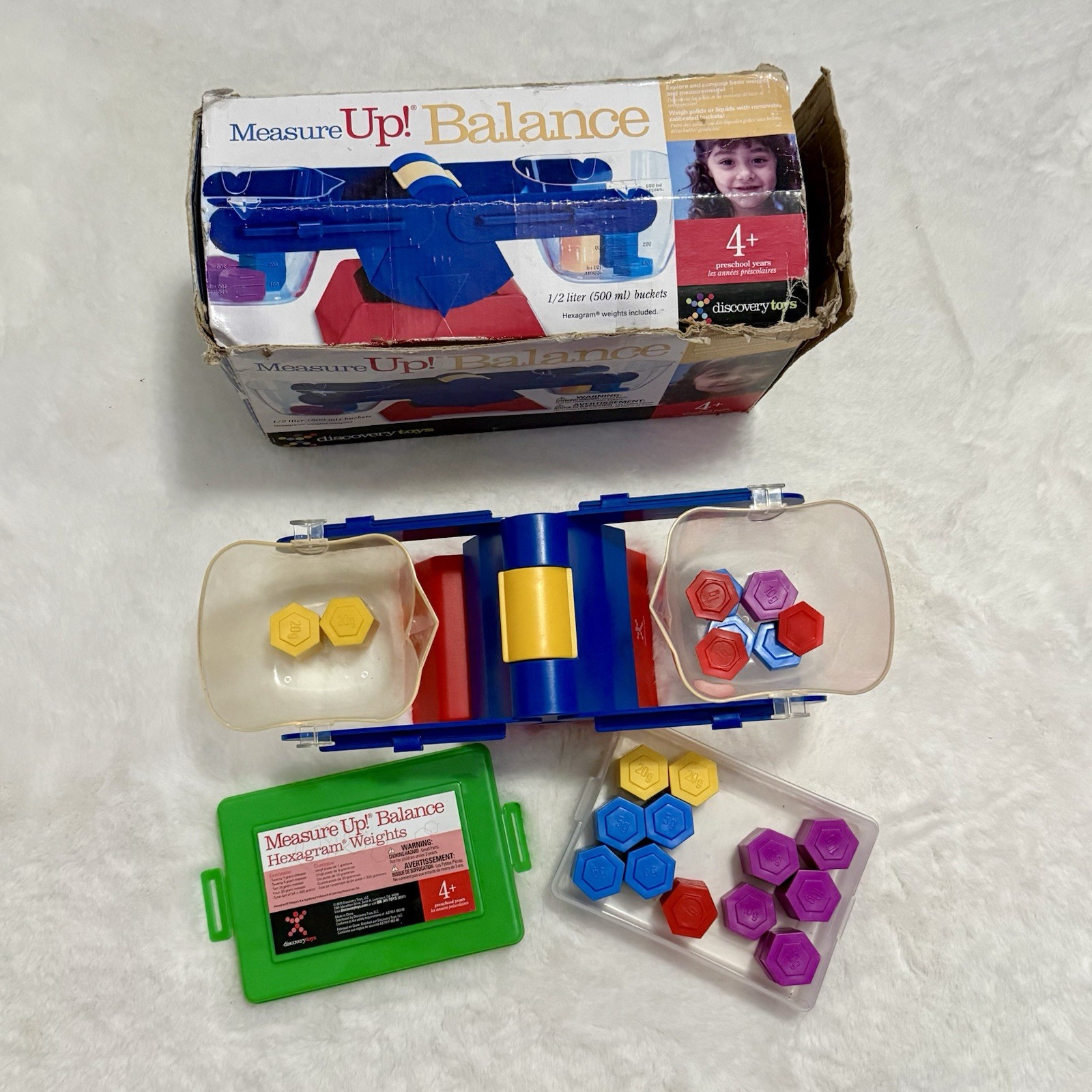 Vintage Discovery Toys Measure Up! Balance Hexagram Weights Only for Scale STEM