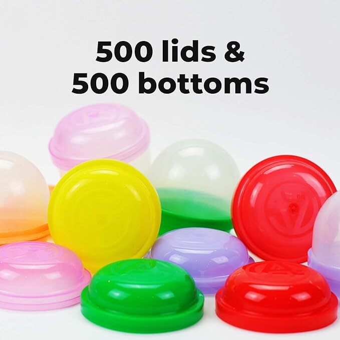 Empty 2” Acorn Frosty Plastic Clear Capsules Kids Party Favor Prize Pinata