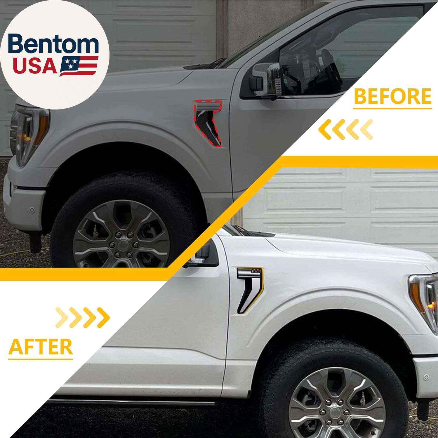 Fender Vent for F150 2021-2025 Fender Emblems Front Fender Badge Side Vent Cover