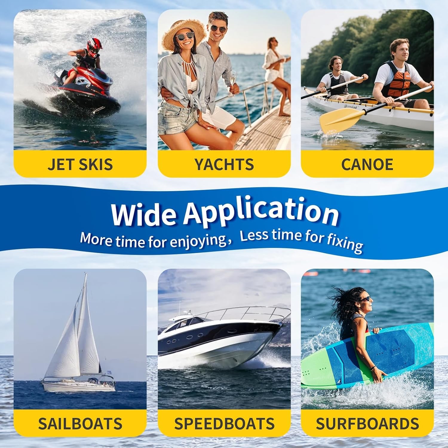 Fiberglass Boat Repair Kit Marine Gel Coat Patch Kit for Boat Repairs