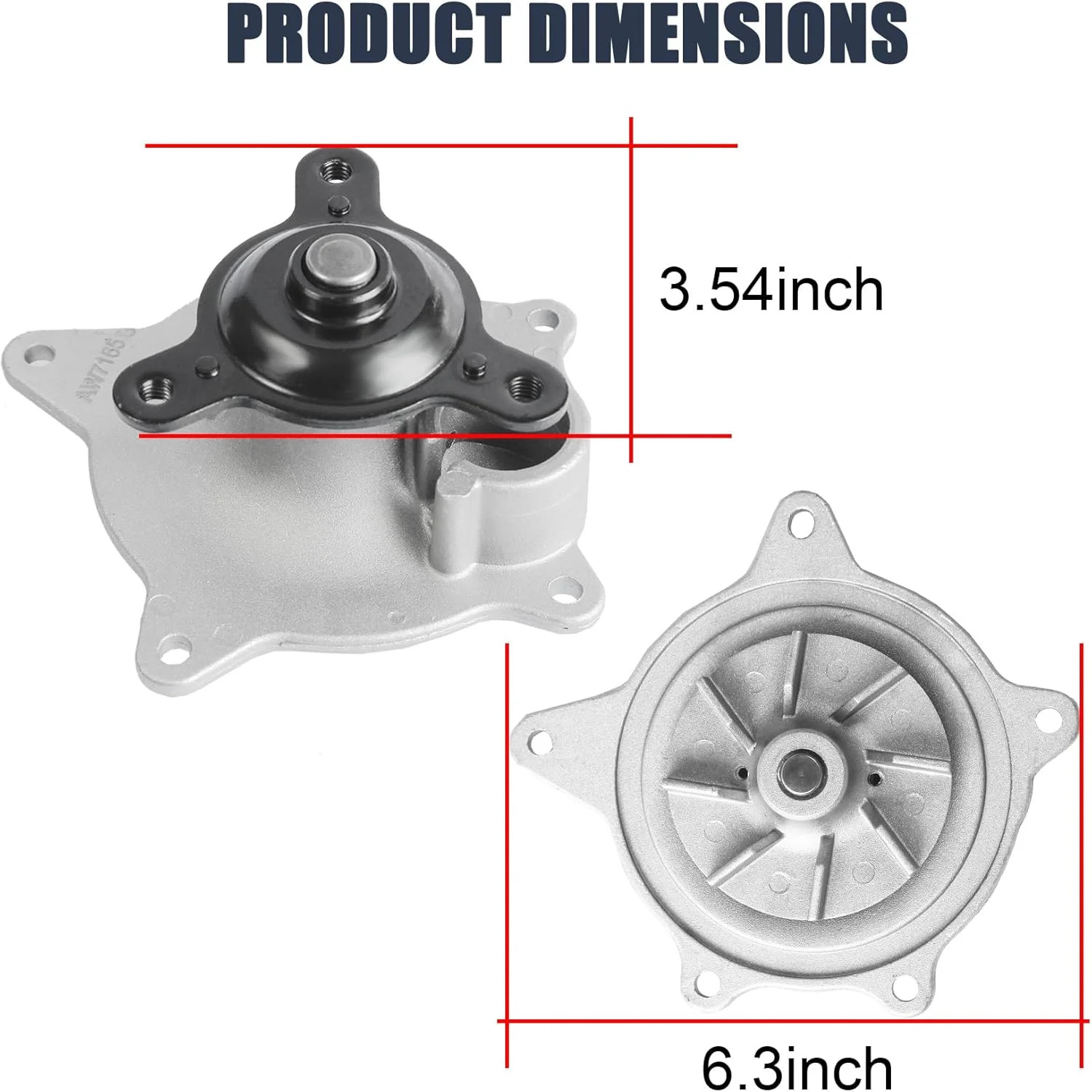 Water Pump W/Gasket 4781157AA AW7165 Replacement For Chrysler Town & Country 200