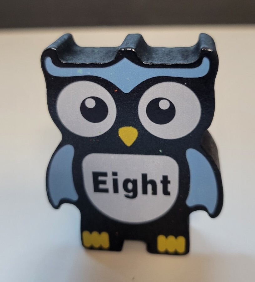 Discovery Toys Stacking Owls Balancing Game Replacement Wood Block Black #8 ONLY