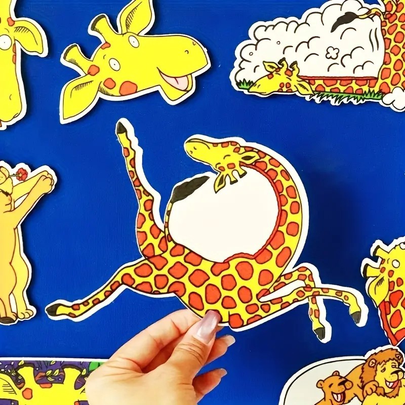 19 Pcs Giraffes Can’t Dance Felt Story Set Flannel Board Storytelling Classroom