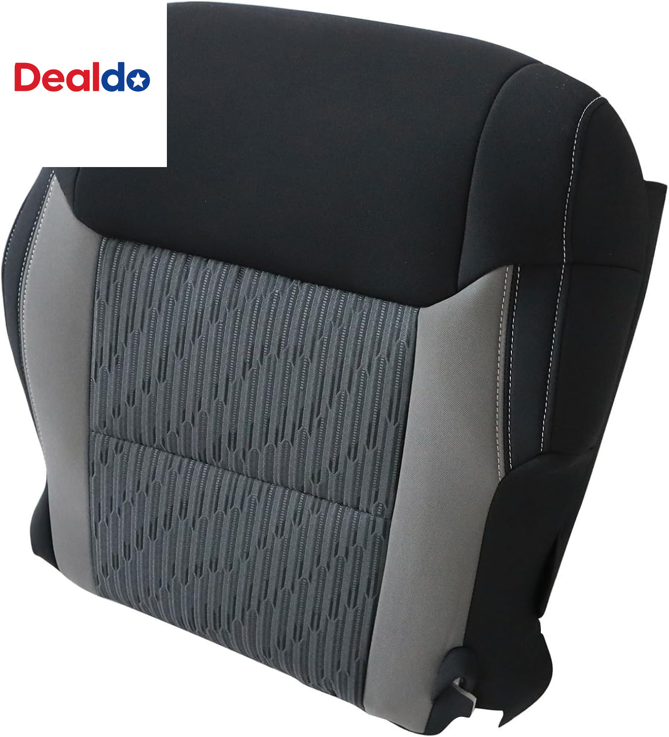 Black & Graphite Gray Driver Side Bottom Cloth Replacement Seat Cover Compatible
