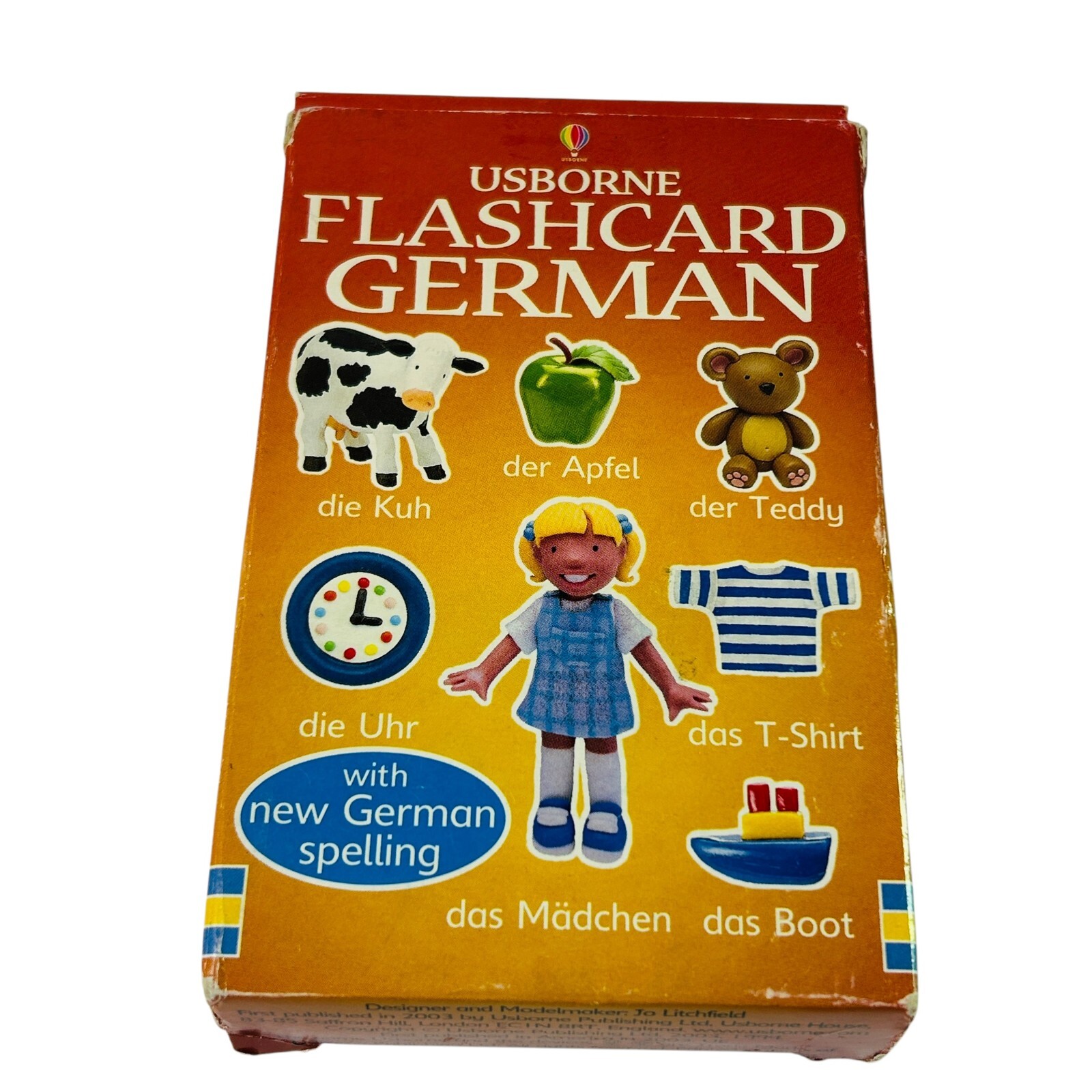 Vintage Usborne German Flash Cards Vocabulary 50 Cards 2003