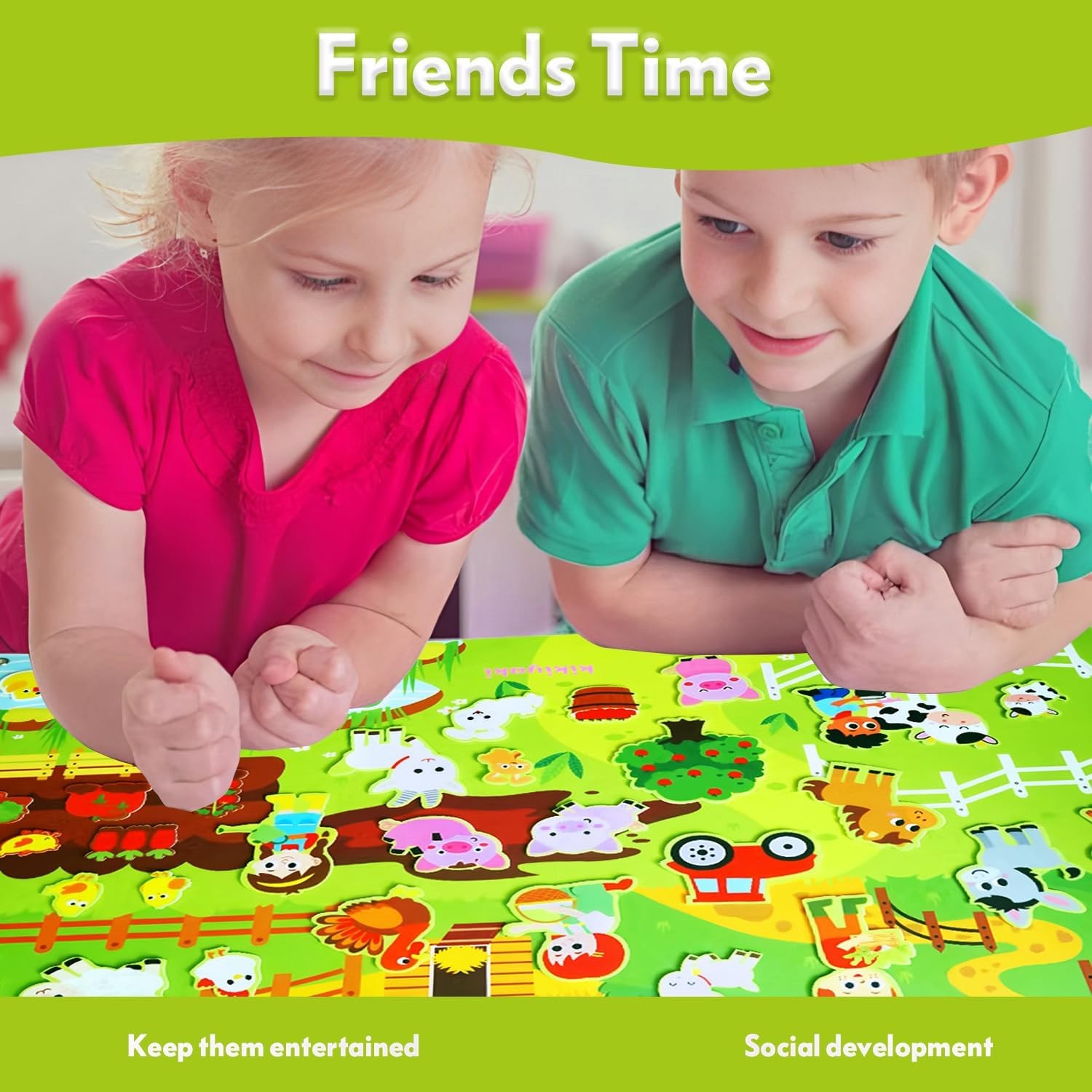 Felt Board for Toddlers Play Farm Animals Story Sets, Montessori Toys, Play Kit