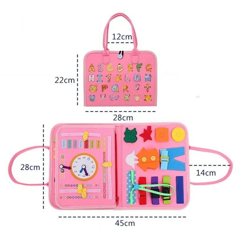 Busy Board Montessori Toys for Toddler Busy Book Sensory Preshool Early Educatio