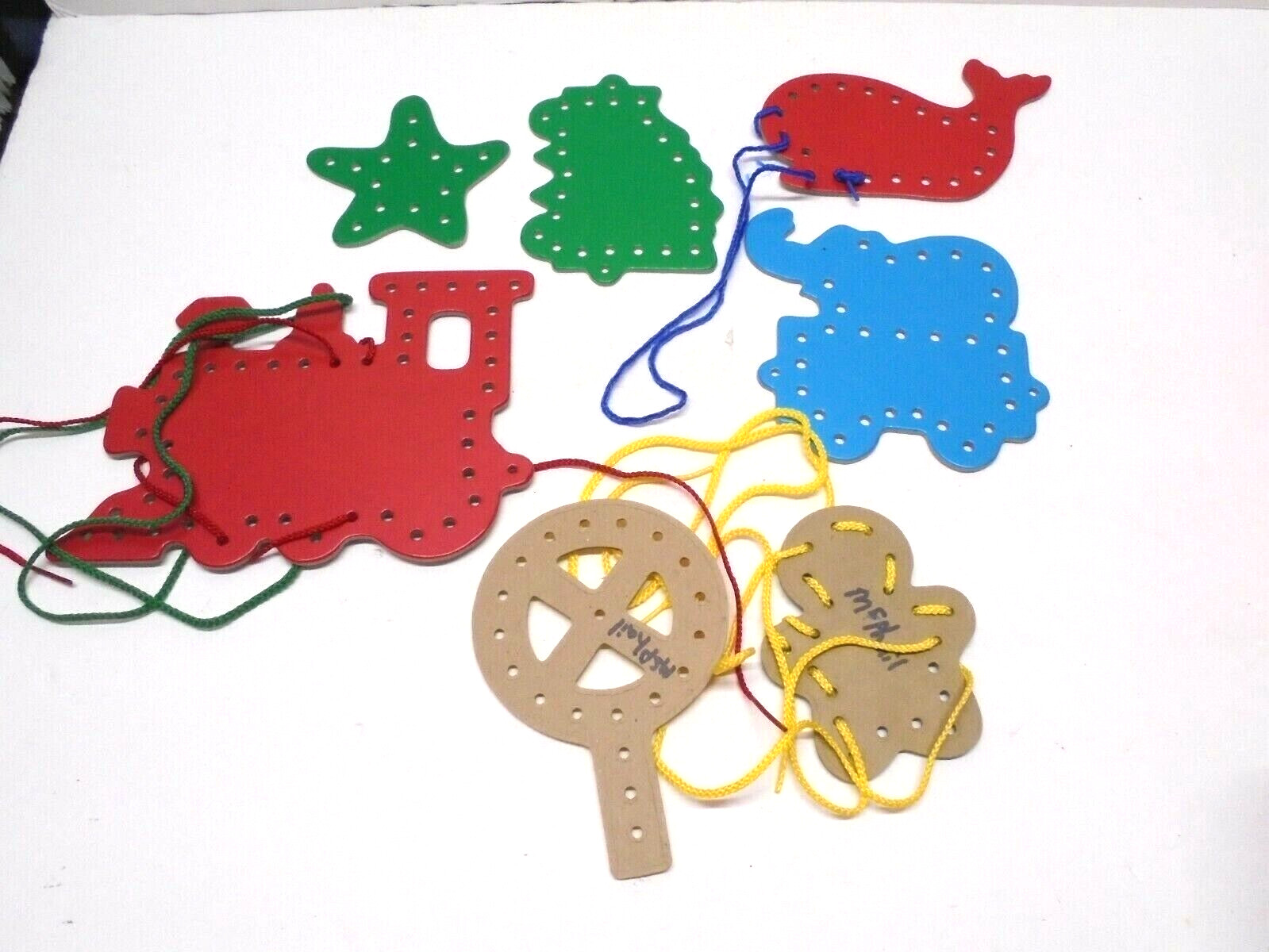 Cardboard Animal Lacing Toy Hand Eye Coordination Developmental School