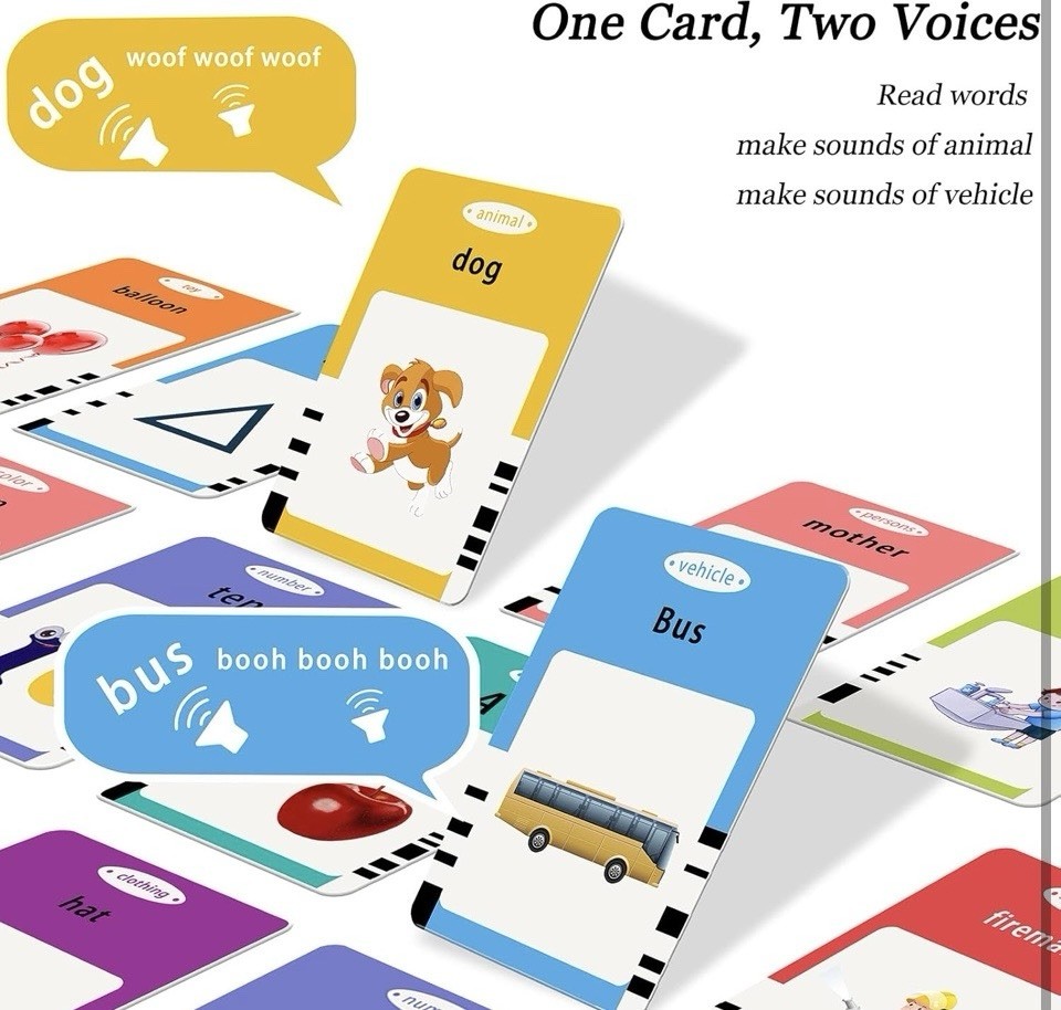 Talking Cards for Toddlers, Speech Therapy Toys Autism Toys, ABC 123 Sight Words