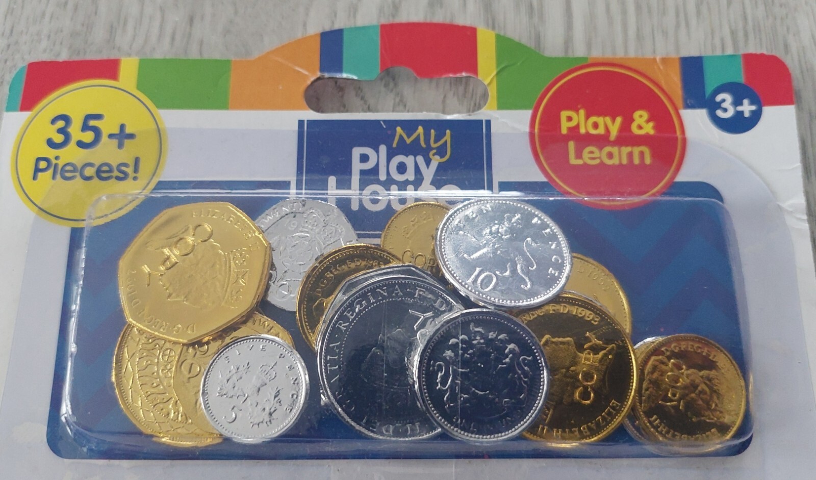 Game for children 3+, Play Money, coins and banknotes, 35 pieces, China for UK