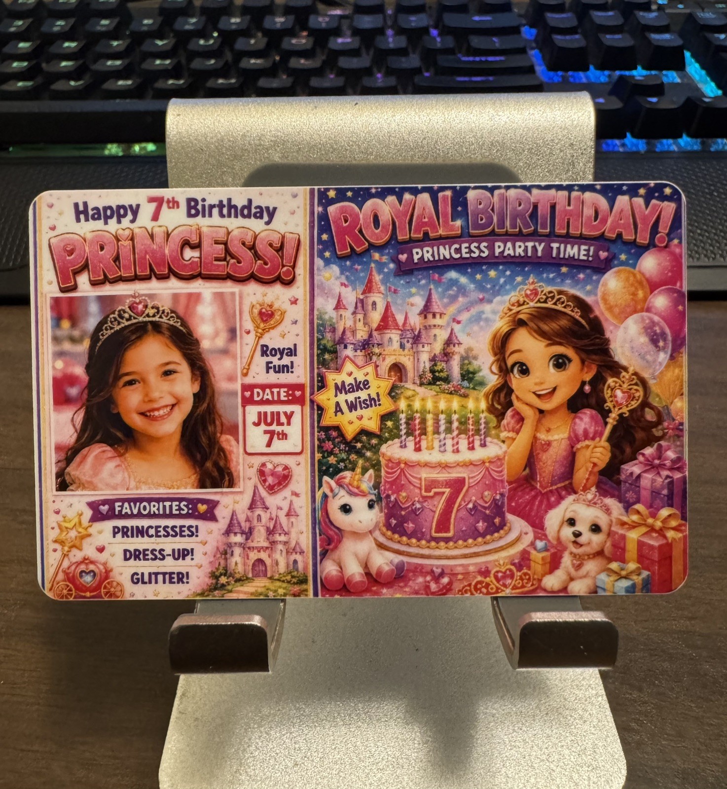 Custom Birthday Novelty Card – Personalized Front & Back