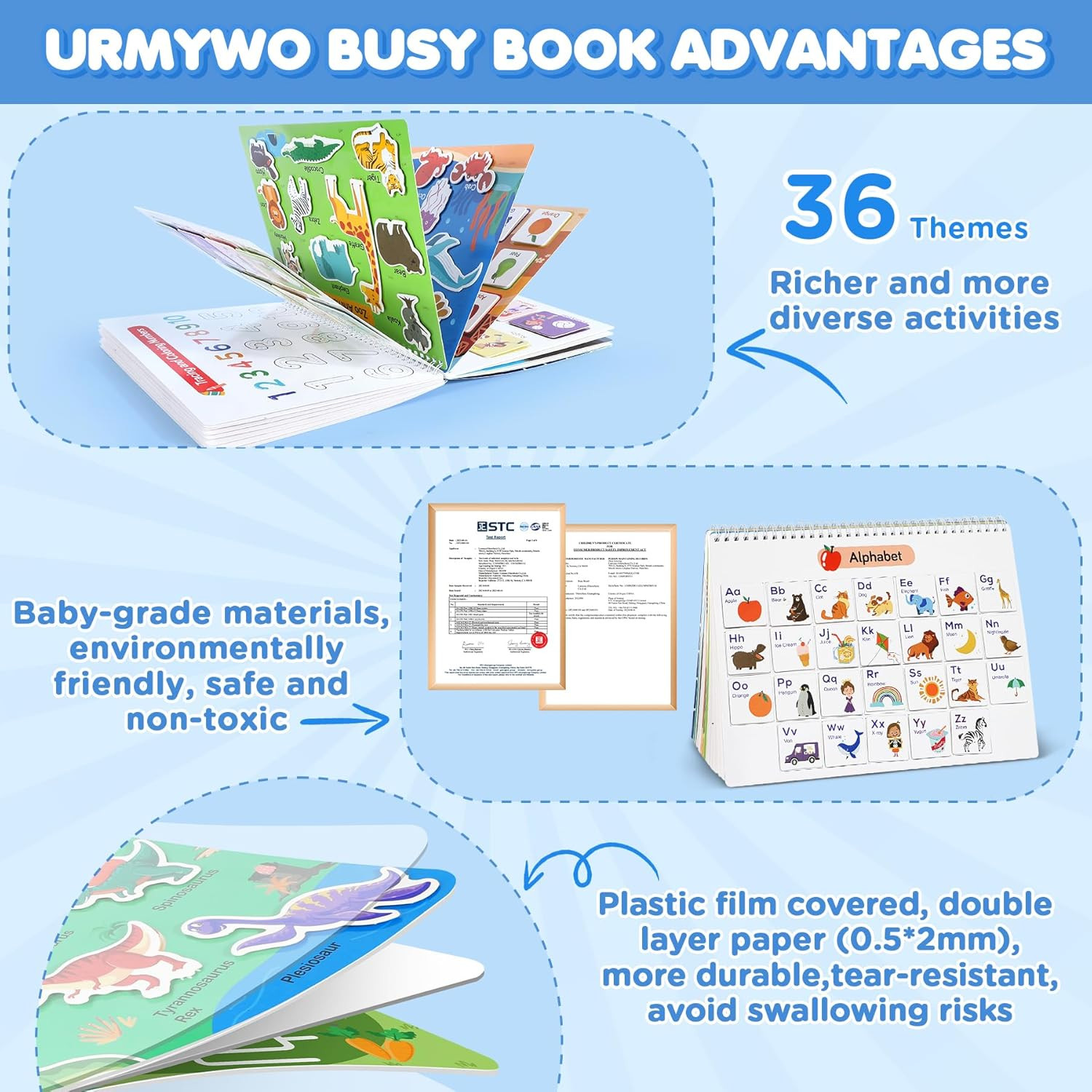 Busy Book for Toddlers – Preschool Learning Activities 36 Themes Learning