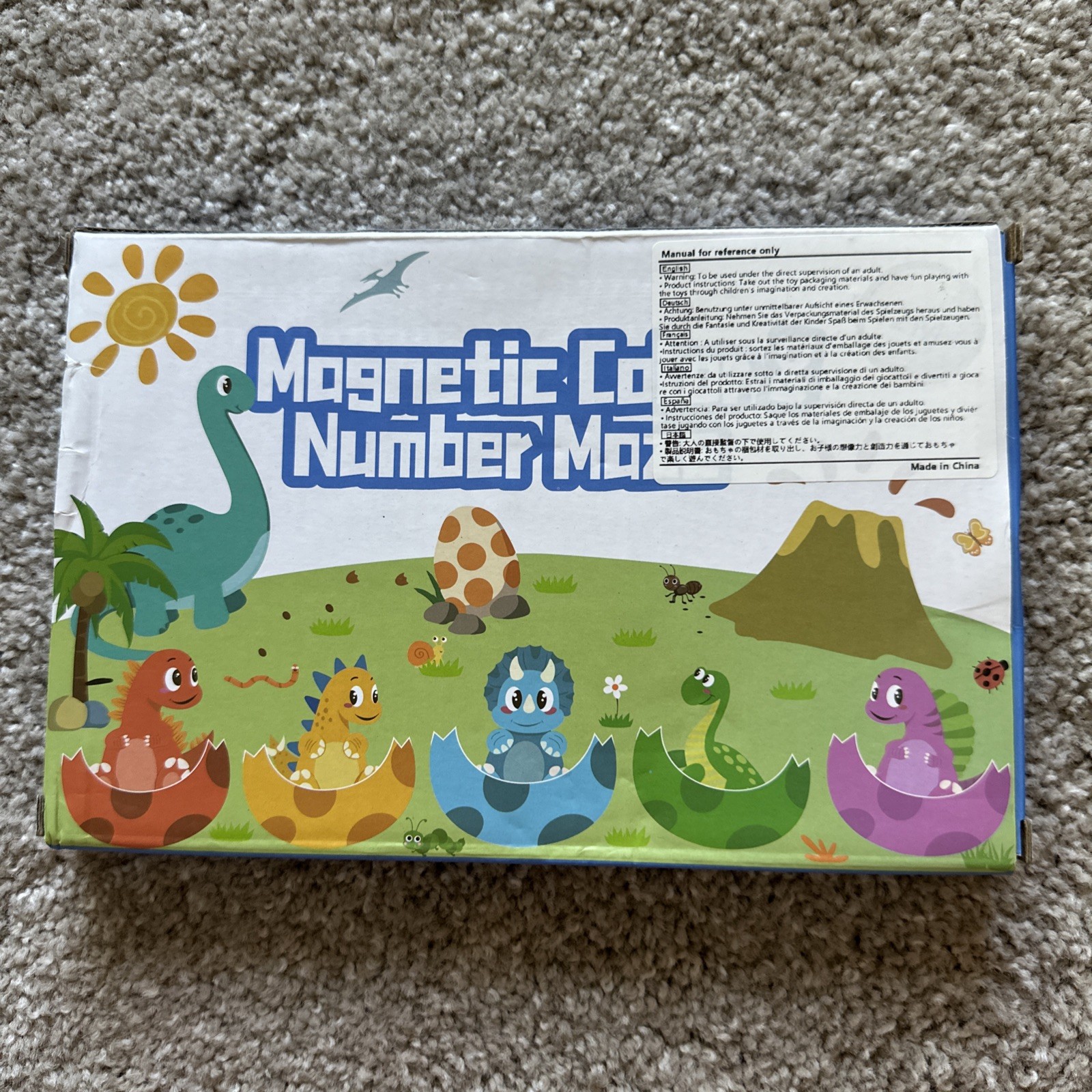 Magnetic Dinosaurs Eggs (alphabet, Colors & Numbers) Preschool/ Homeschooling