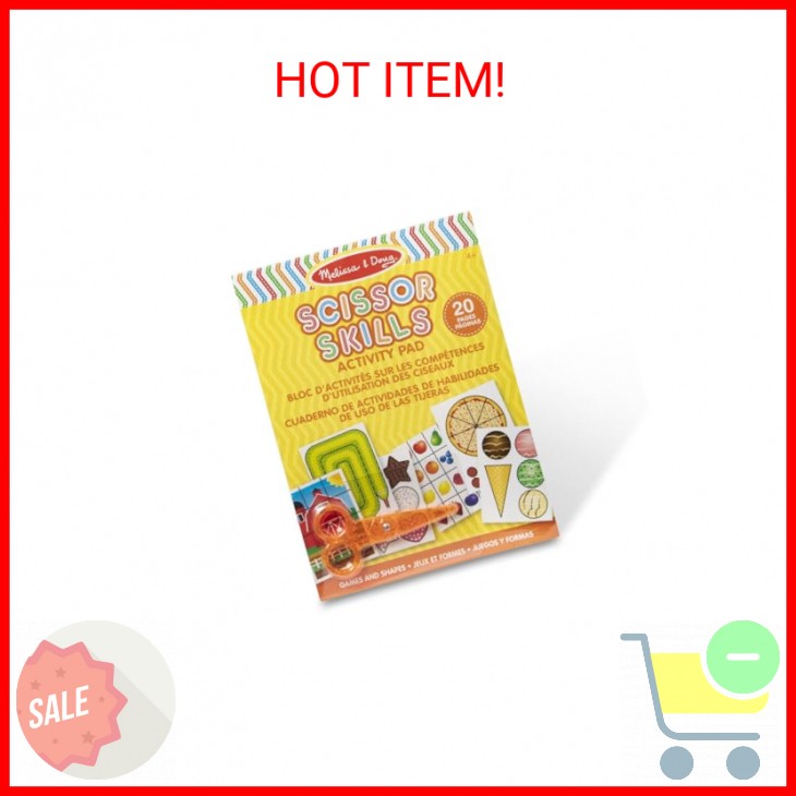 Melissa & Doug Scissor Skills Activity Book With Pair of Child-Safe Scissors (20