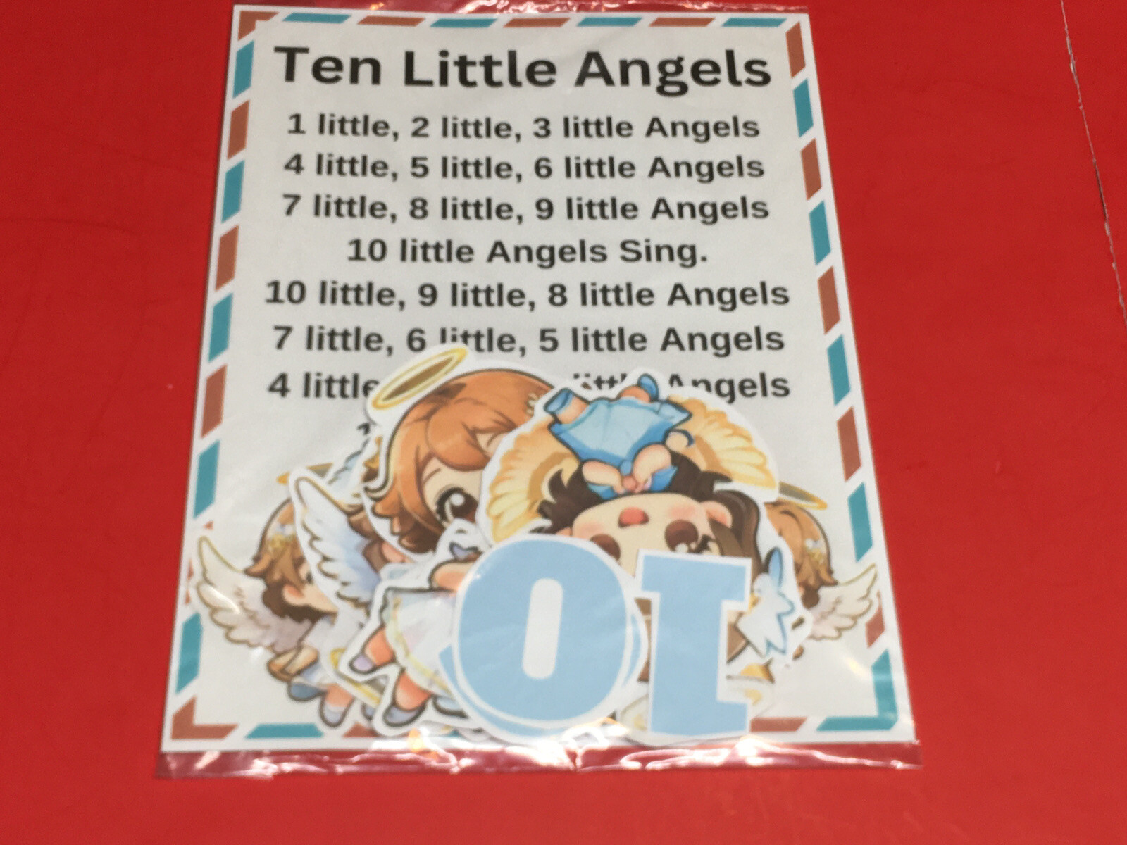 Ten Little Angels – FLANNEL FELT BOARD LAMINATED STORY and PIECES