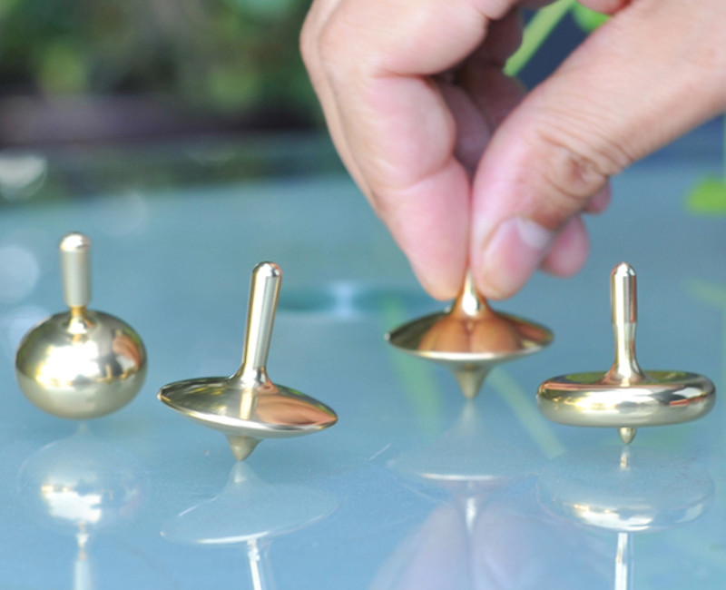 EDC Spinning Top Hand Spinner CNC Stainless Steel Brass Toys Gift Brief Design