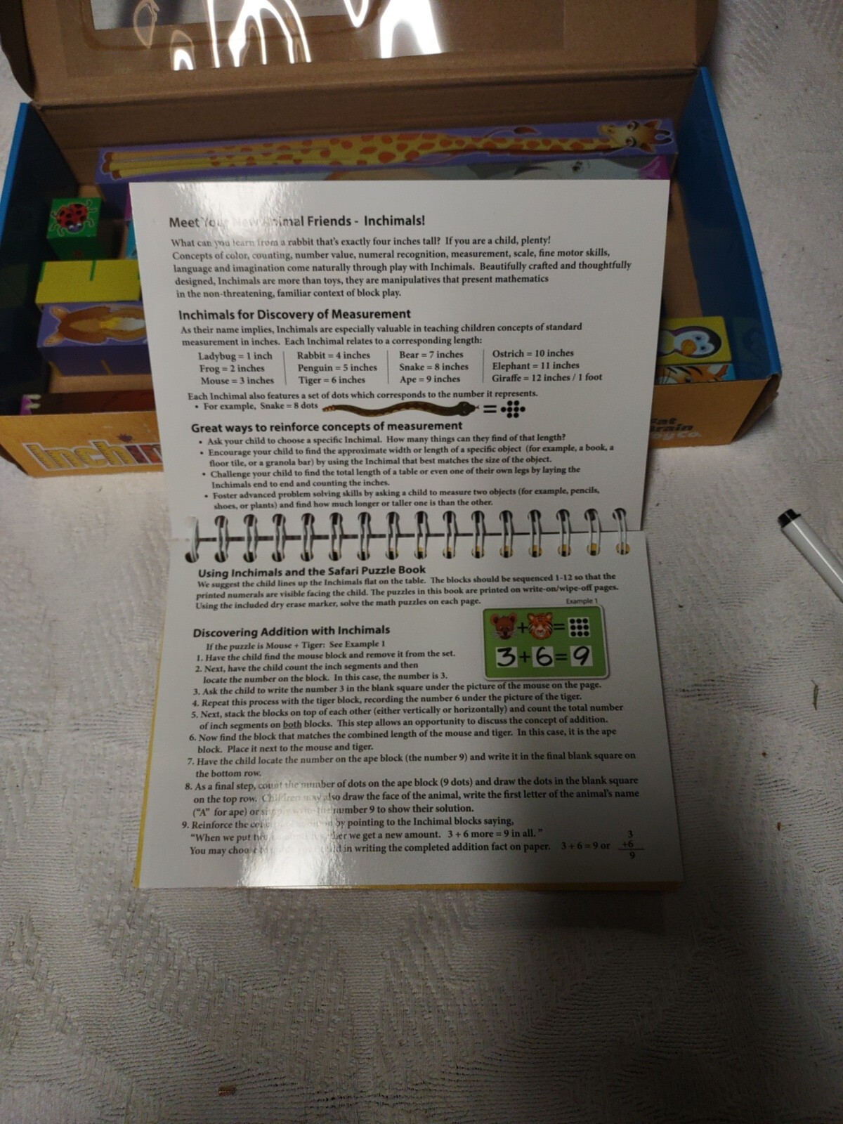 Fat Brain Toys “INCHIMALS” A Mathematical Safari Adventure Learning Homeschool