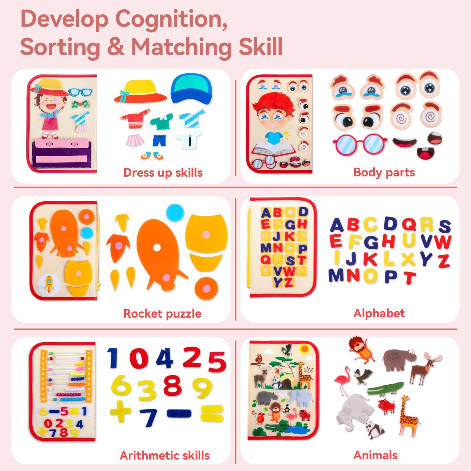 Busy Board Montessori Toys for Toddlers Sensory Toy Preschool Learning Education