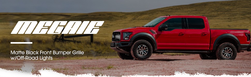 Front Grill Replacement for F150 2009-2014, Matte Black Front Bumper Grille